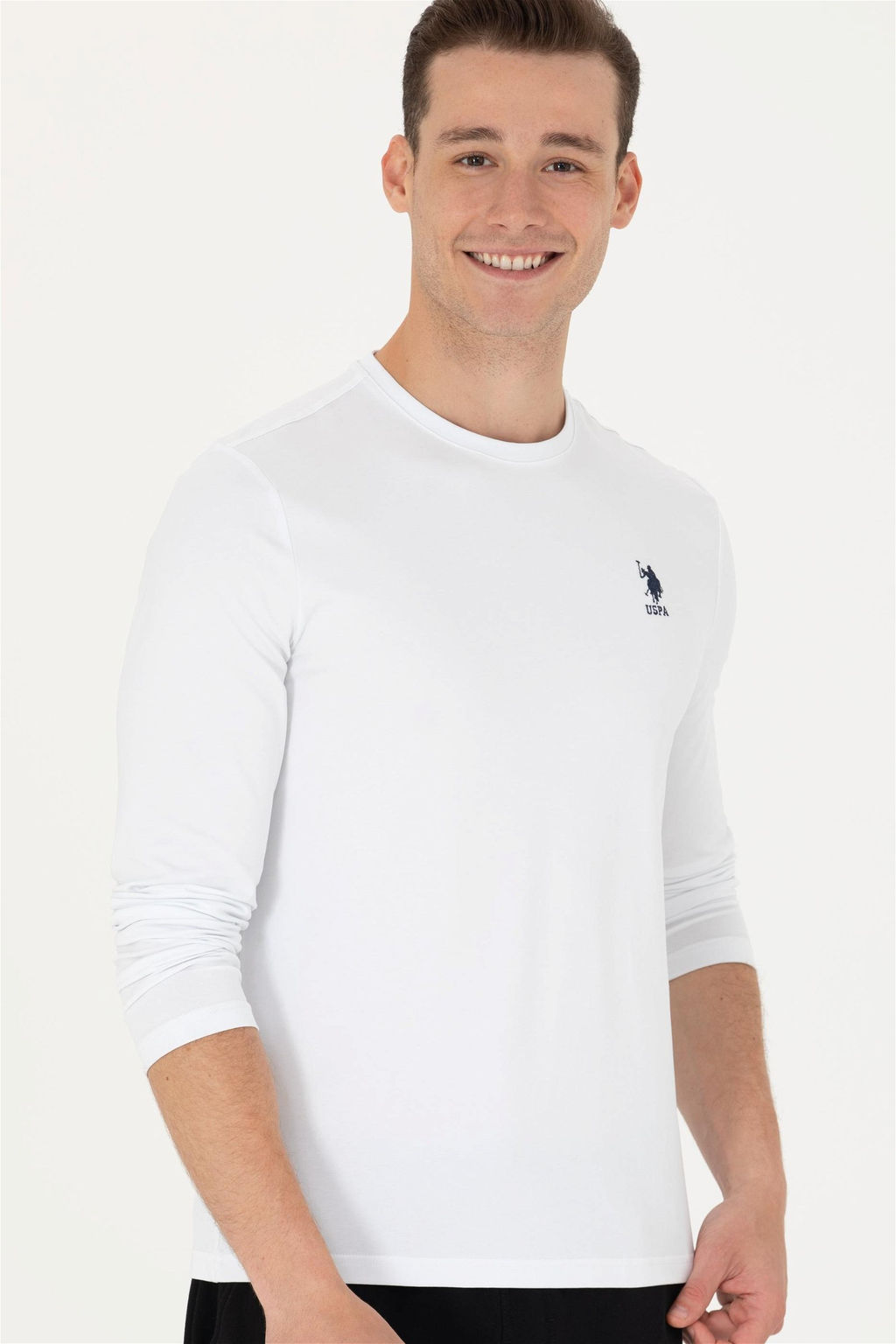 U. S. Polo Assn / Мужской белый базовый свитшот - U.s. polo assn фото 11