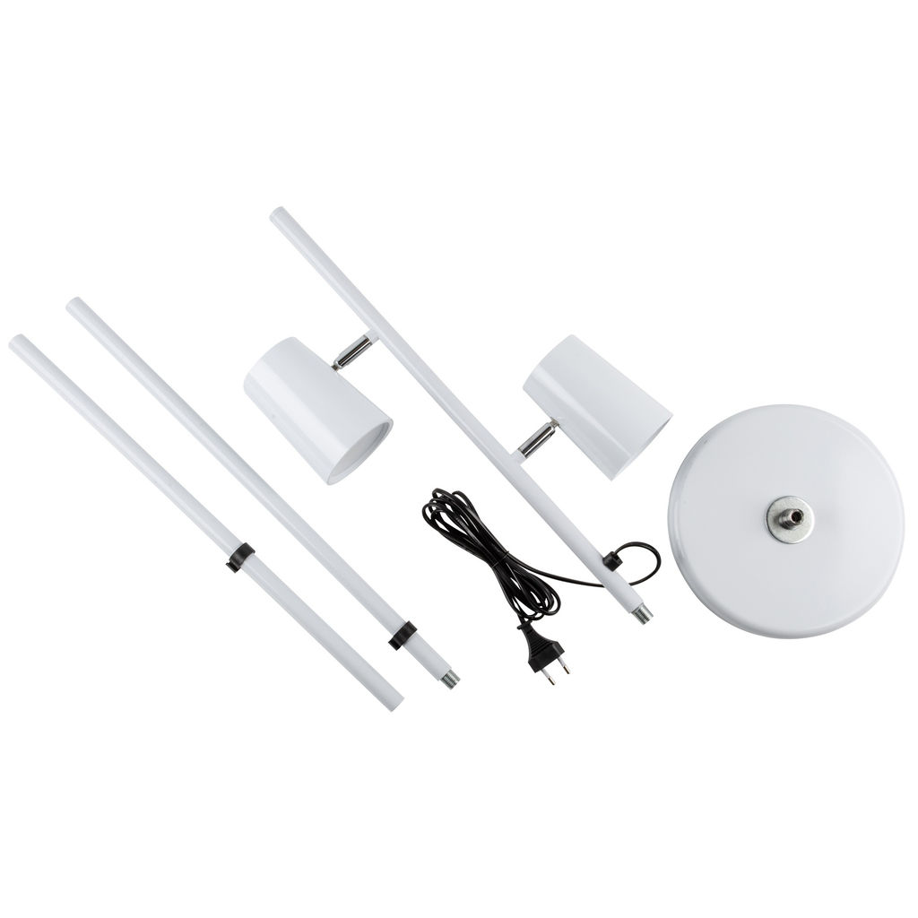 ULM-T600 2х6W/4500K/DIM WHITE Торшер напольный светодиодный, 2х6W. Сенсорный выключатель. Диммер. Белый. ТМ Uniel