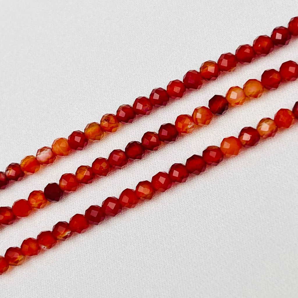 Бусины для украшений из Сердолика (130 бусин)