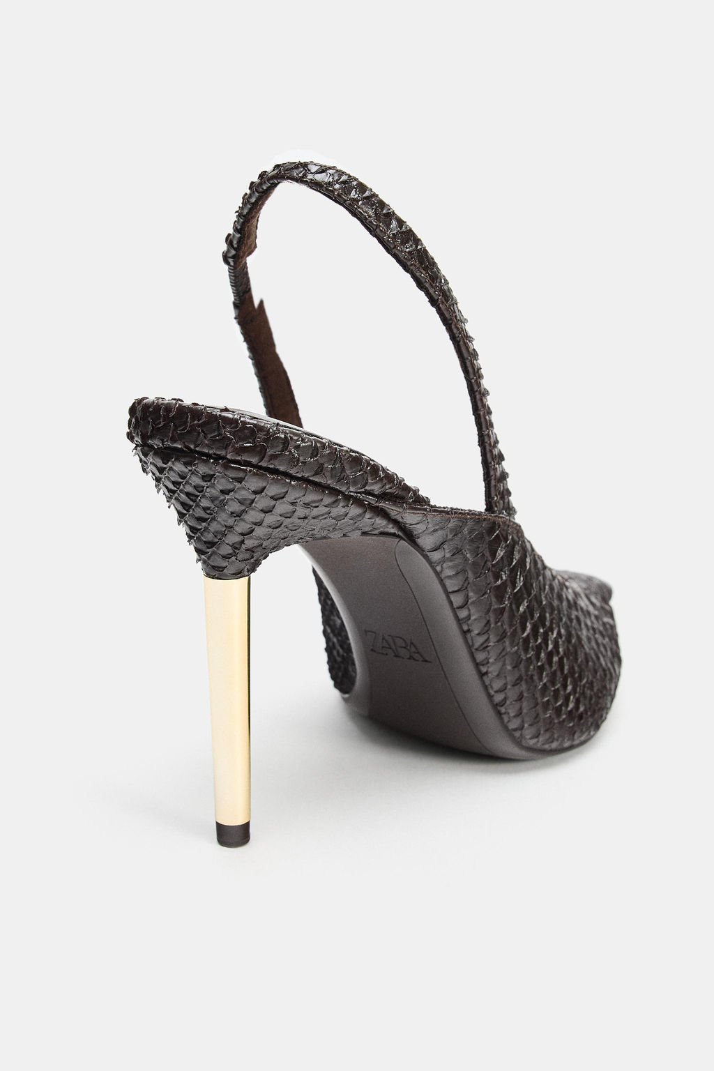 EMBOSSED SLINGBACK SHOES - Zara фото 11