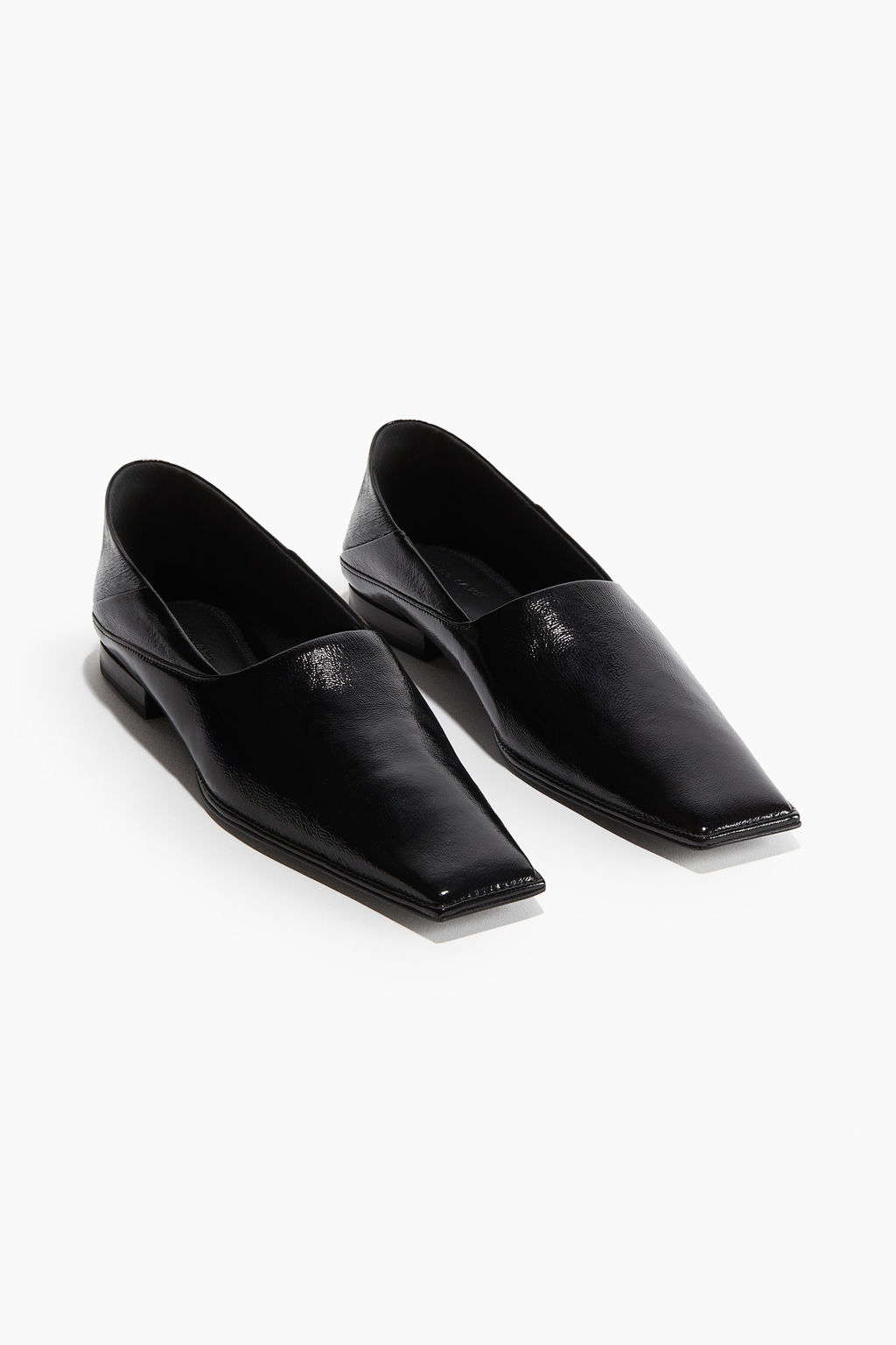 Mocasines de piel con puntera cuadrada - H&m фото 3