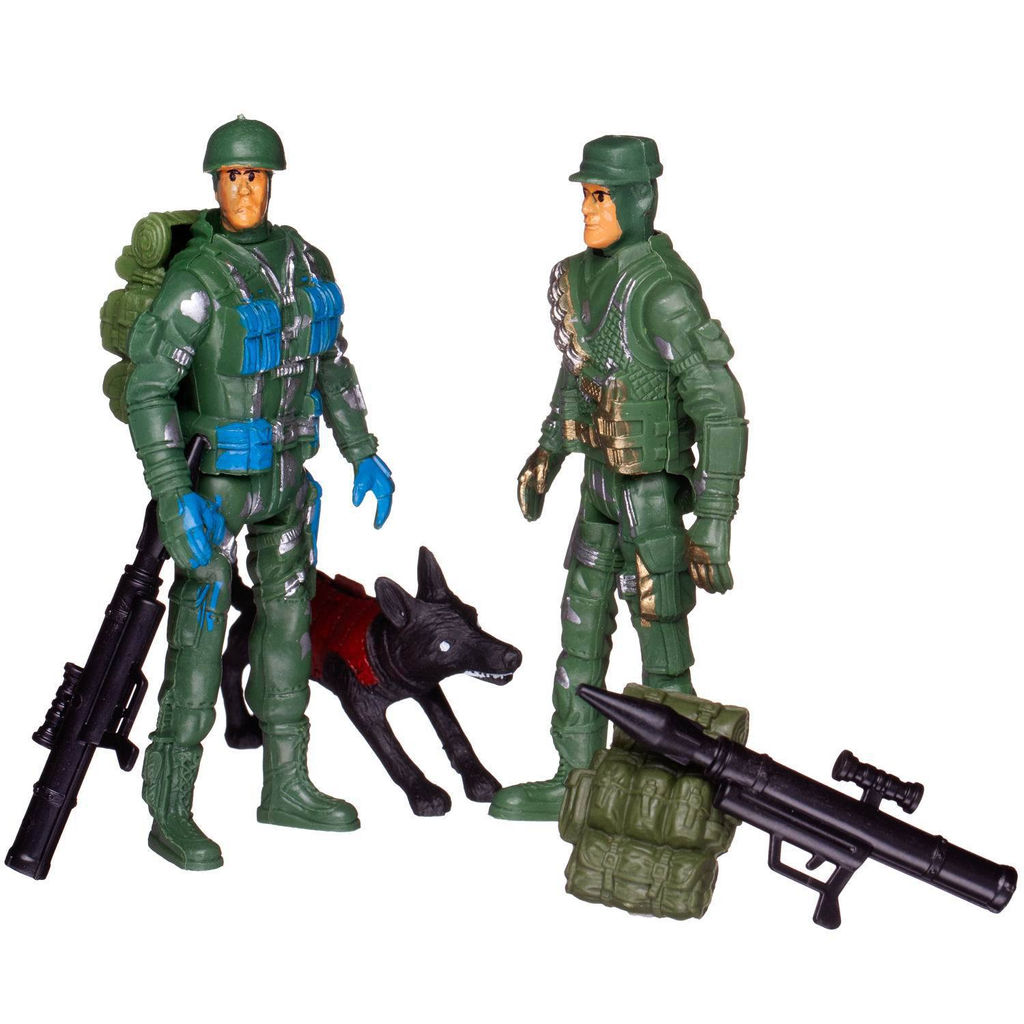 Игровой набор Abtoys Боевая сила Два солдата со служебной собакой, экипировкой и оружием фото 3