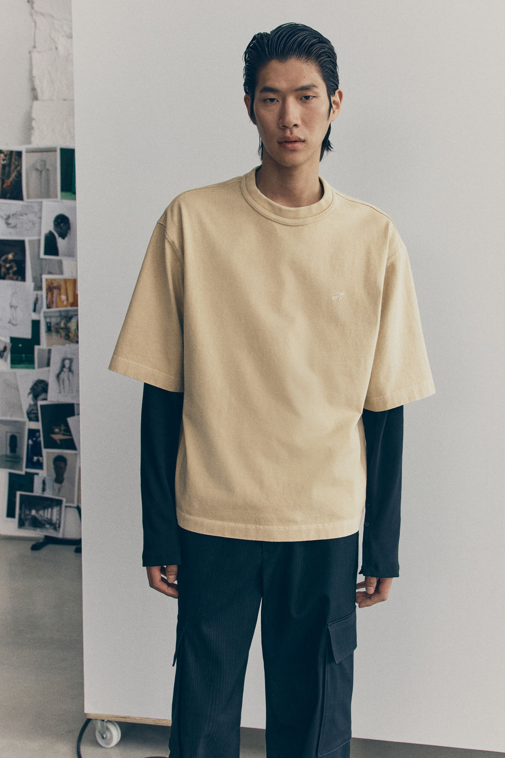 Camiseta boxy de algod?n - H&m фото 5