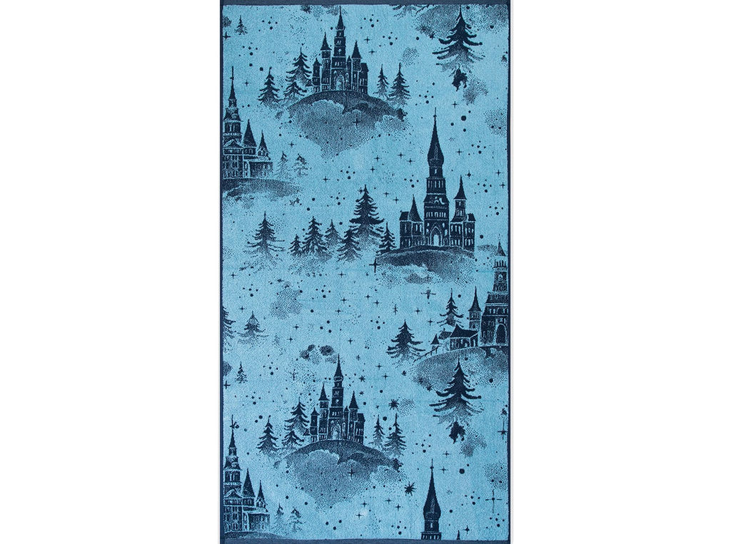 Полотенце махровое 6с102.413ж1 Зимняя сказка(джинс) 81х160см