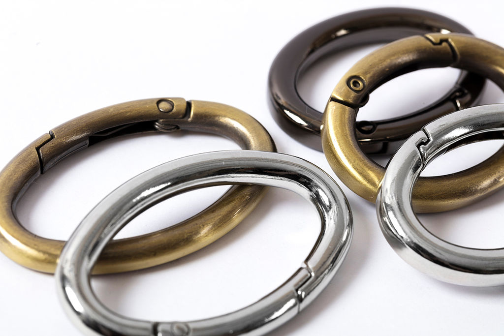 Фурнитура сумочная металл Gamma GH-339 Карабин овал 39х47 мм 10 шт. №04 под никель