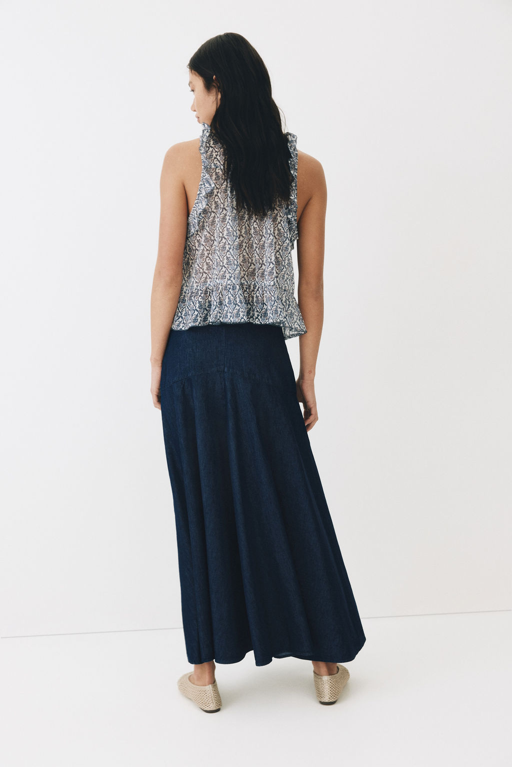 Falda denim con vuelo - H&m фото 5