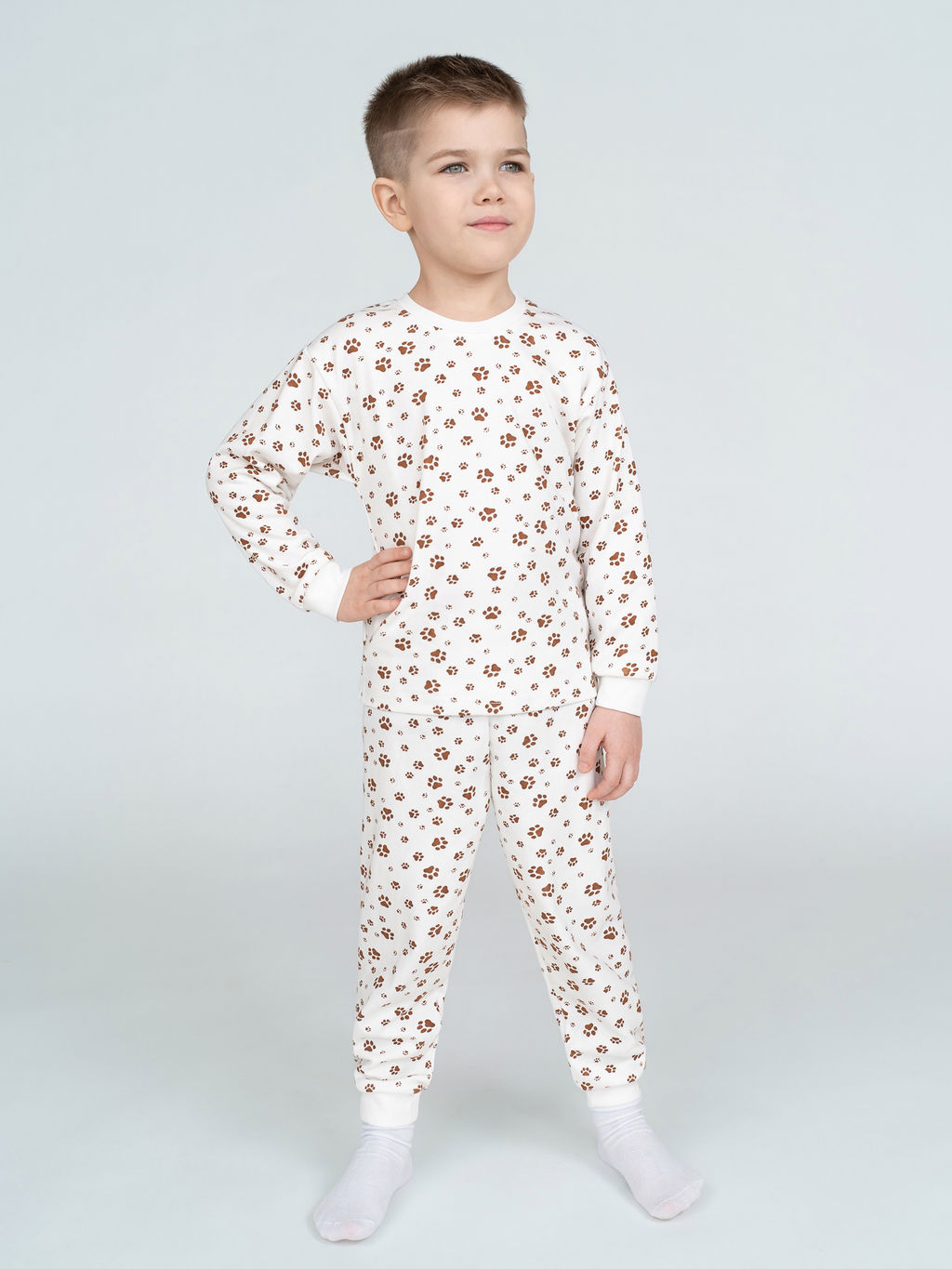 Пижама детская молочнаяжирафы