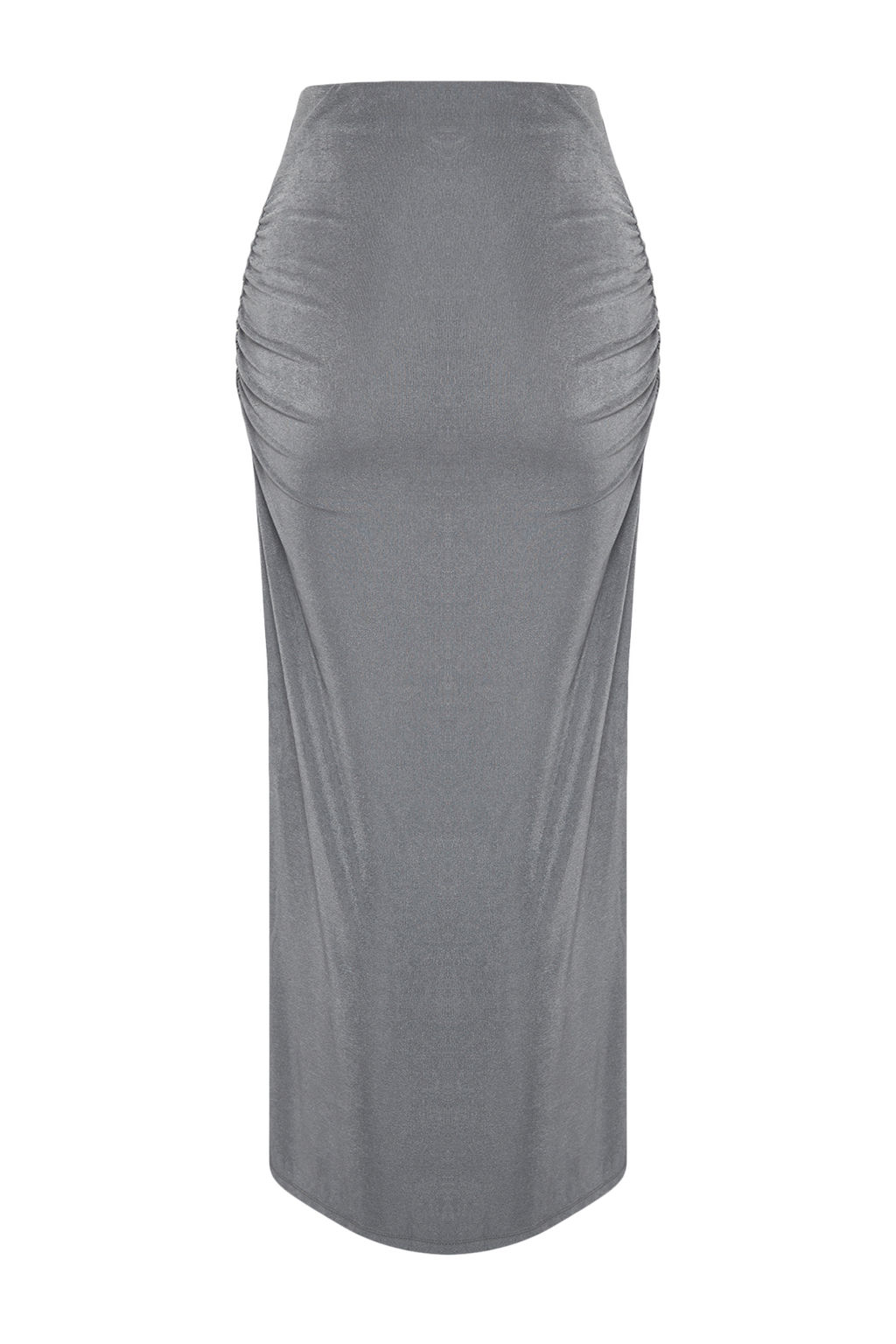 TRENDYOLMILLA Gri Premium Parlak Yuzeyli ve Yumusak Dokulu Drapeli Maxi Orme Etek TWOAW24ET00090 фото 13