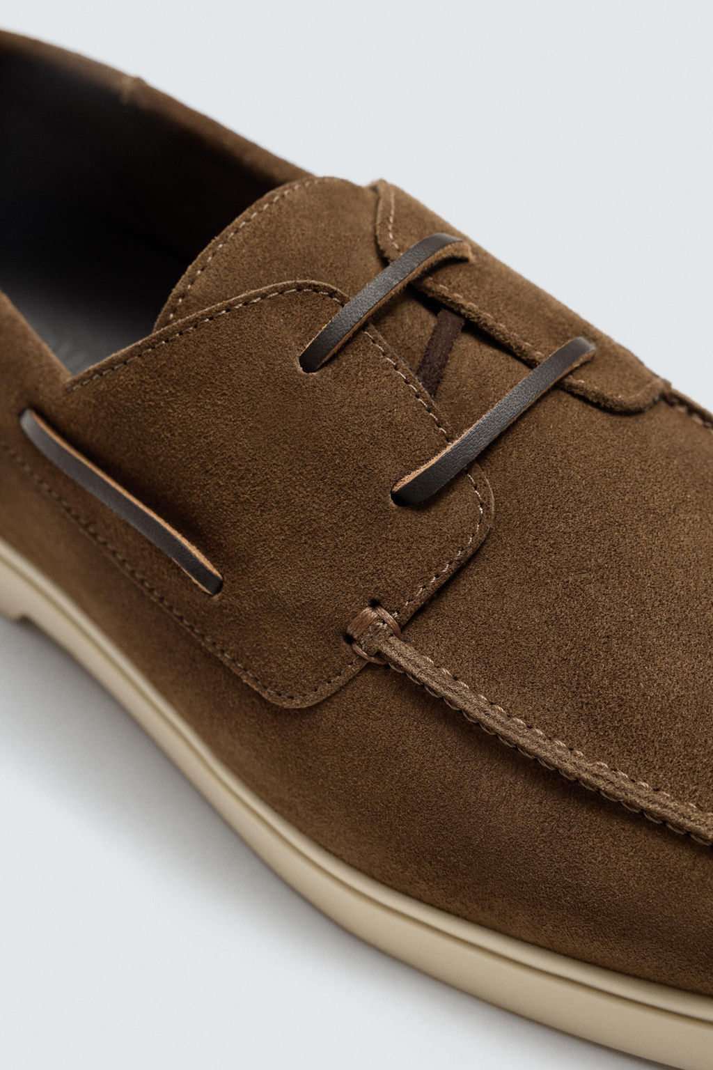 CASUAL LEATHER DECK SHOES - Zara фото 6