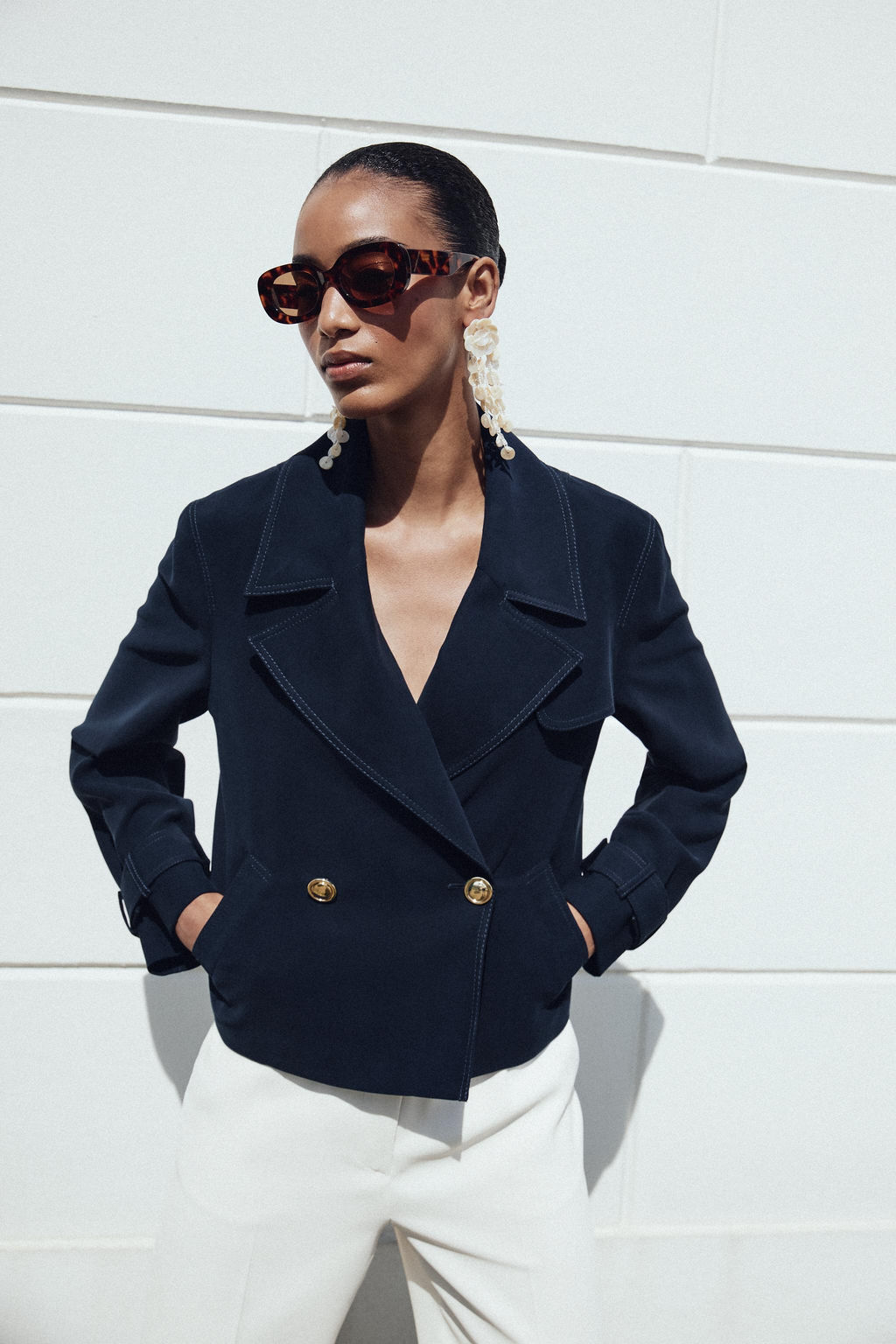 DOUBLE-BREASTED SHORT JACKET - Zara фото 2