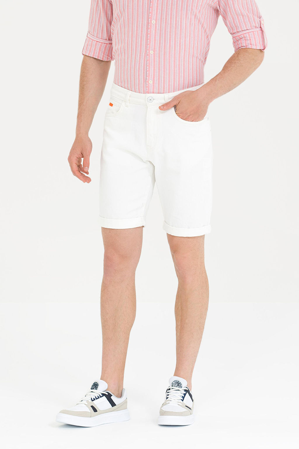 U. S. Polo Assn Мужские белые джинсовые шорты - U.s. polo assn фото 2