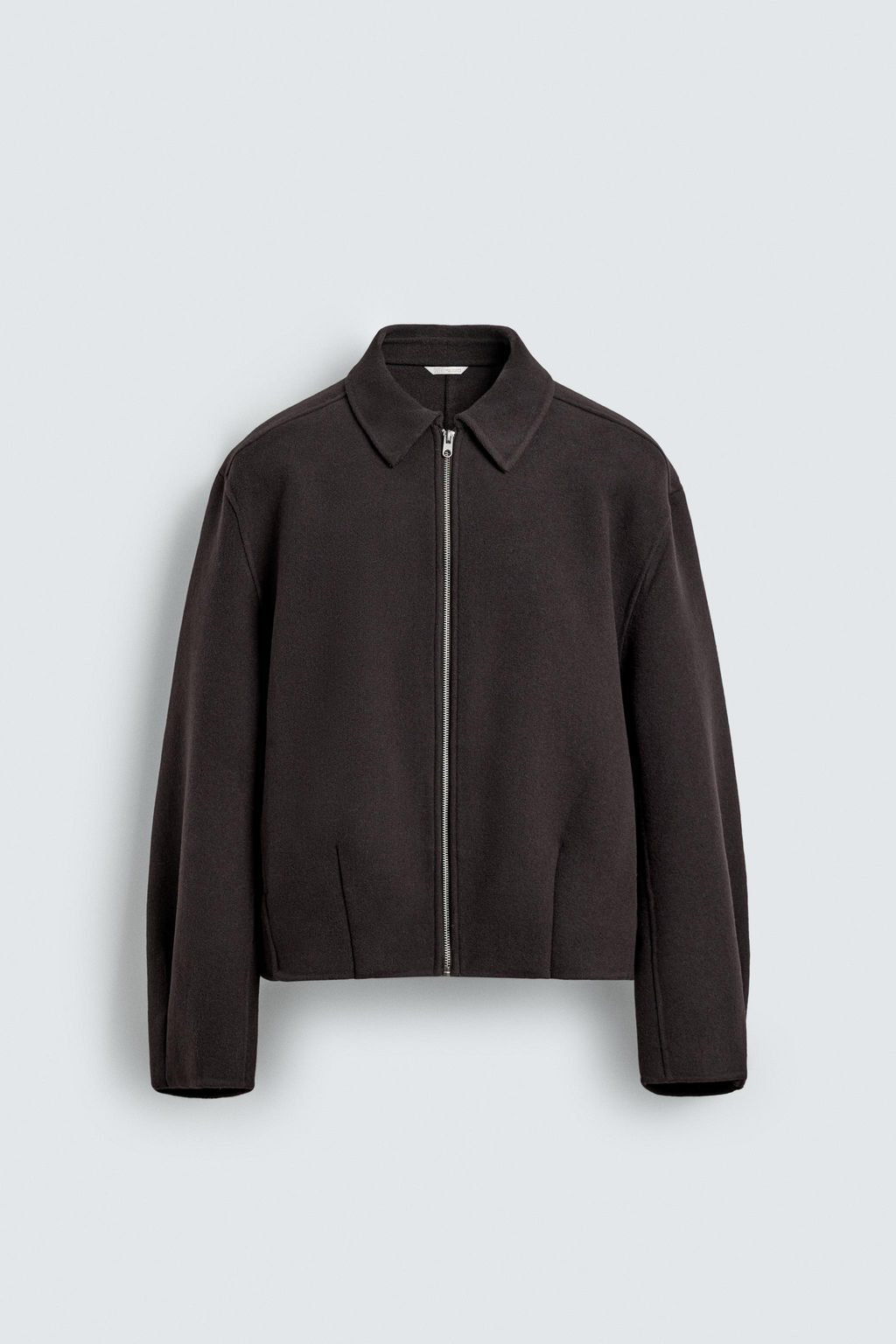 CAZADORA BOXY FIT CON LANA / Marr?n oscuro - Zara фото 8