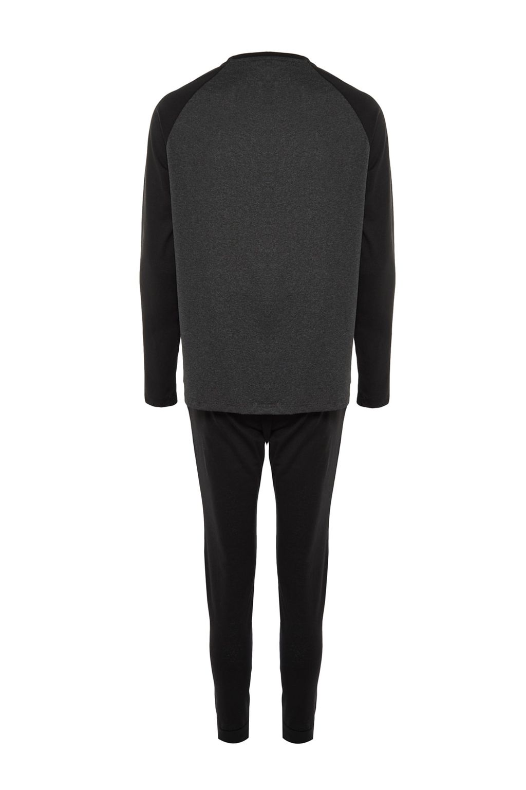 TRENDYOL MAN Siyah-Antrasit Regular Fit Bask?l? Reglan Kol Orme Pijama Tak?m? TMNAW23PT00032 - Trendyolmilla фото 15
