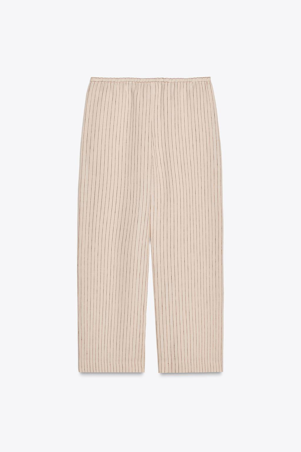 ZW COLLECTION 100% LINEN TROUSERS - Zara фото 8