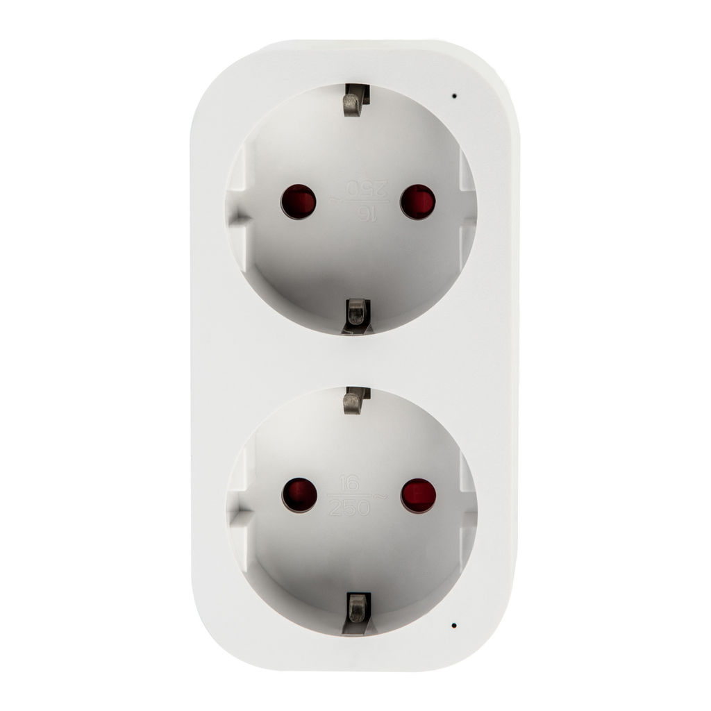 USH-A102 2G/WF WHITE Умный сетевой разветвитель Wi-Fi, 2 гнезда.16A. До 3680Вт. Голосовое управление+приложение UnielSmart. TM Uniel