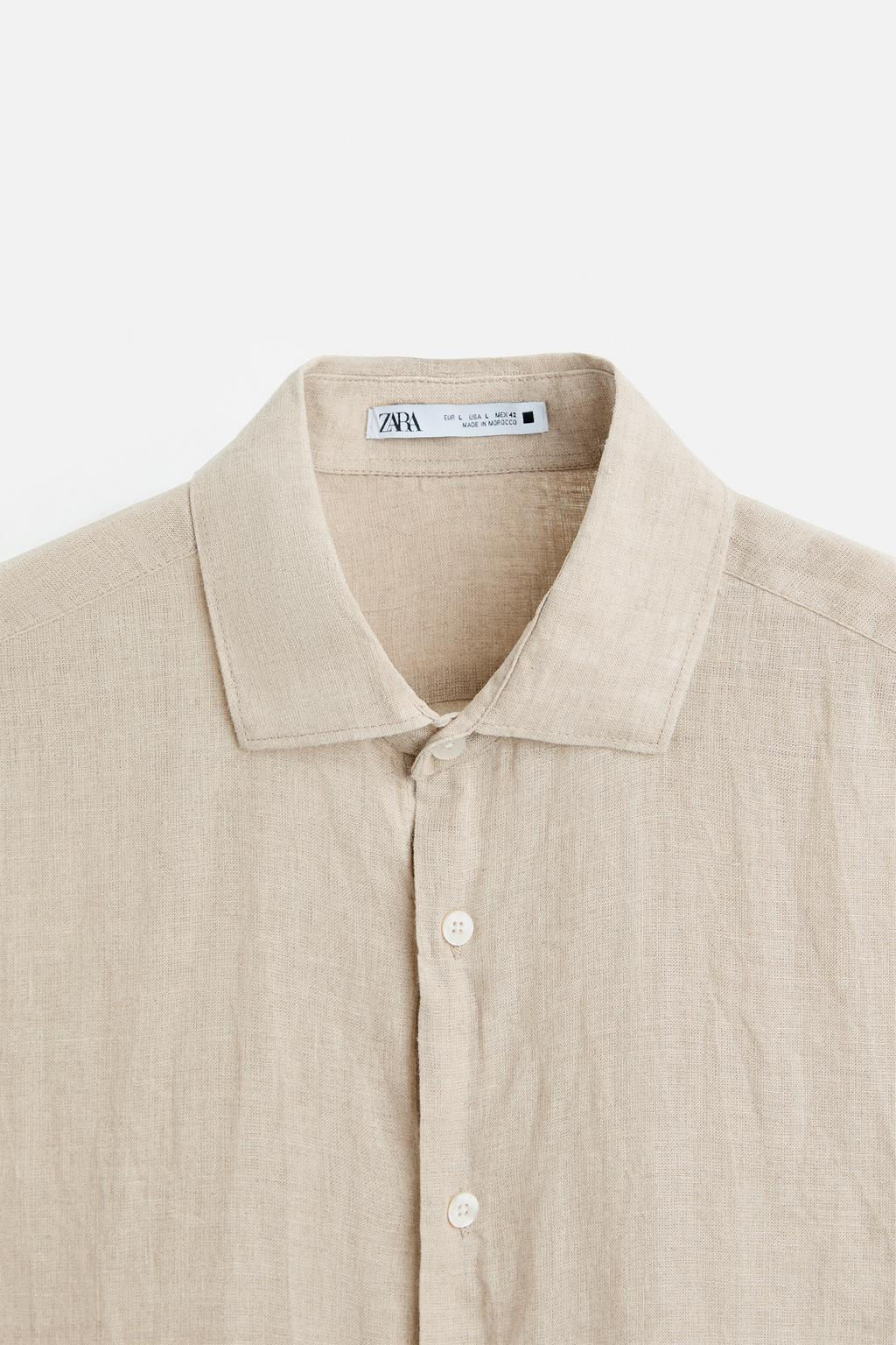 100% LINEN SHIRT - Zara фото 8