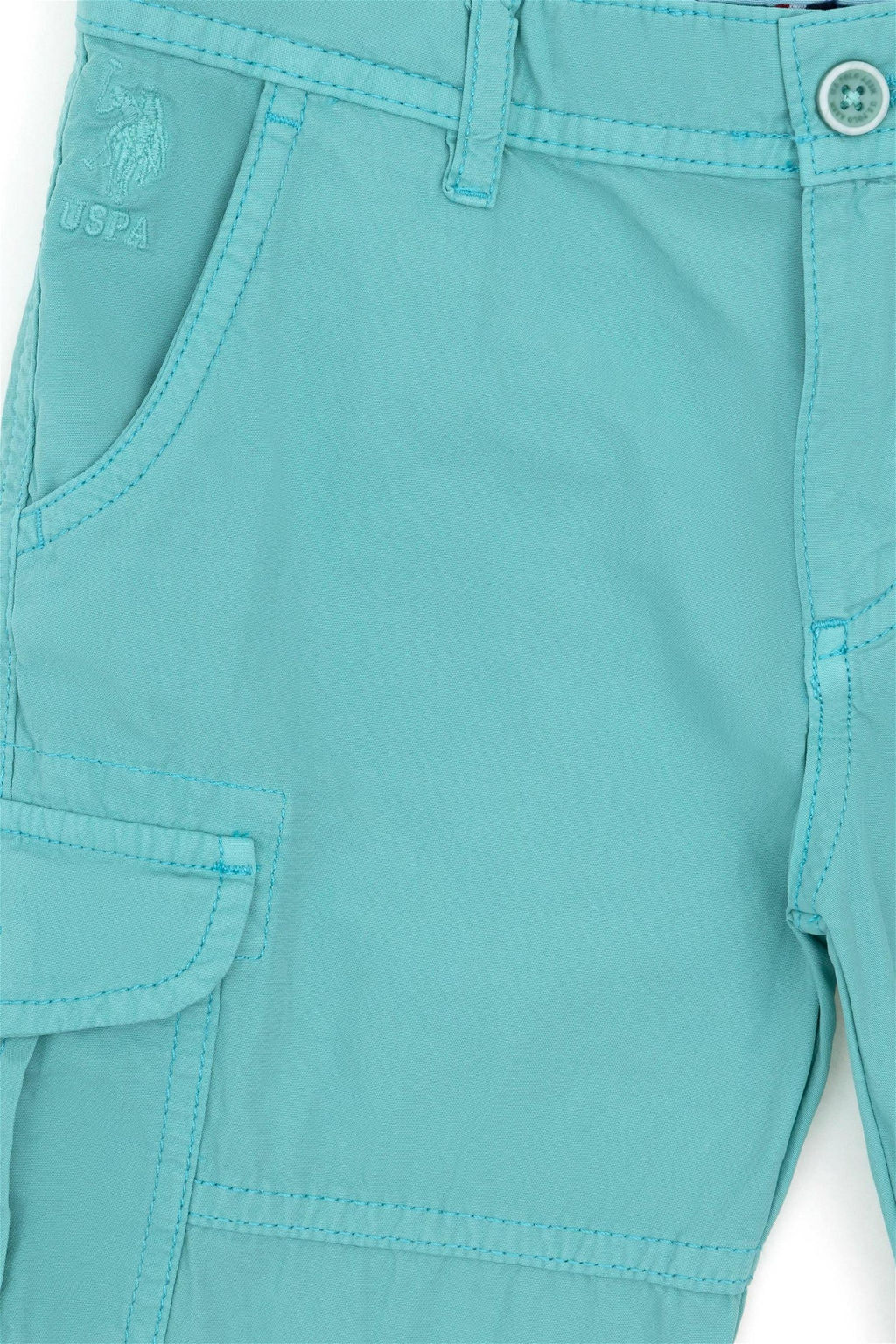 Мятные тканые шорты для мальчика - U.s. polo assn фото 4