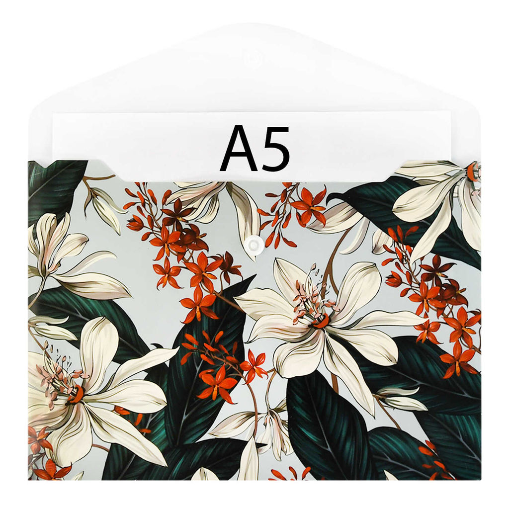 Цена за 2 шт.Папка для школьных тетрадей пластиковая Феникс+, арт. 69021/ 12 ТРОПИЧЕСКИЕ ЦВЕТЫ