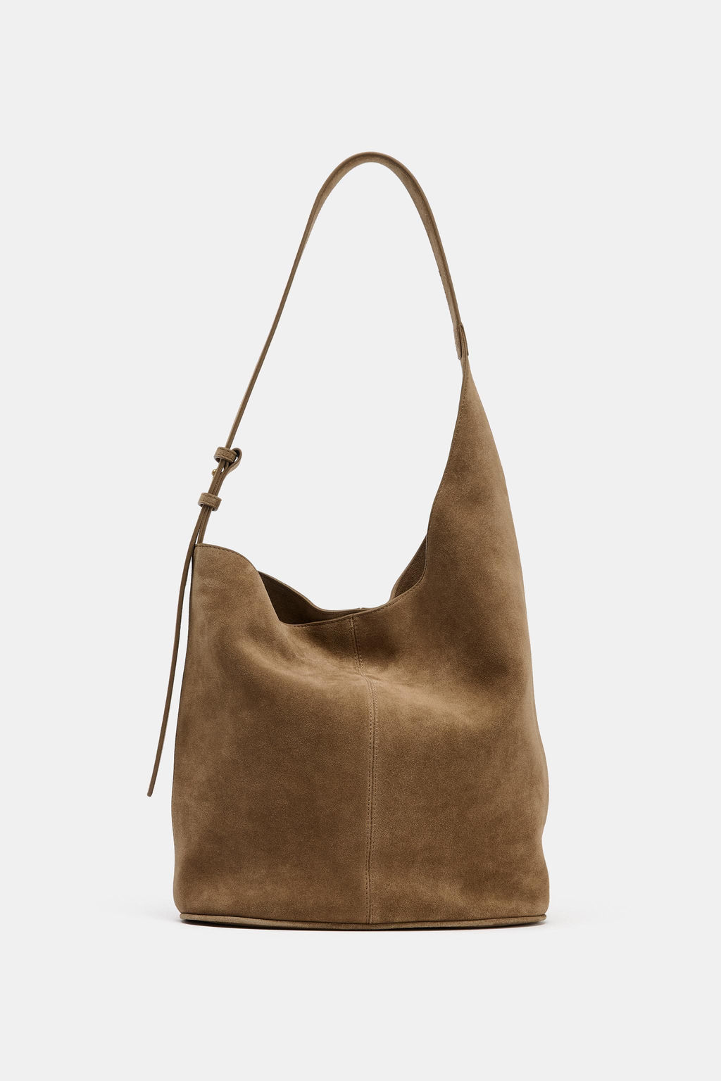 ASYMMETRIC LEATHER BUCKET BAG - Zara фото 12