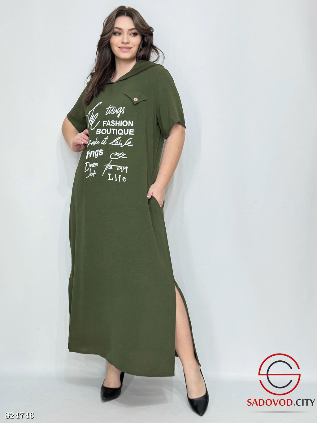 Женское платье длинное