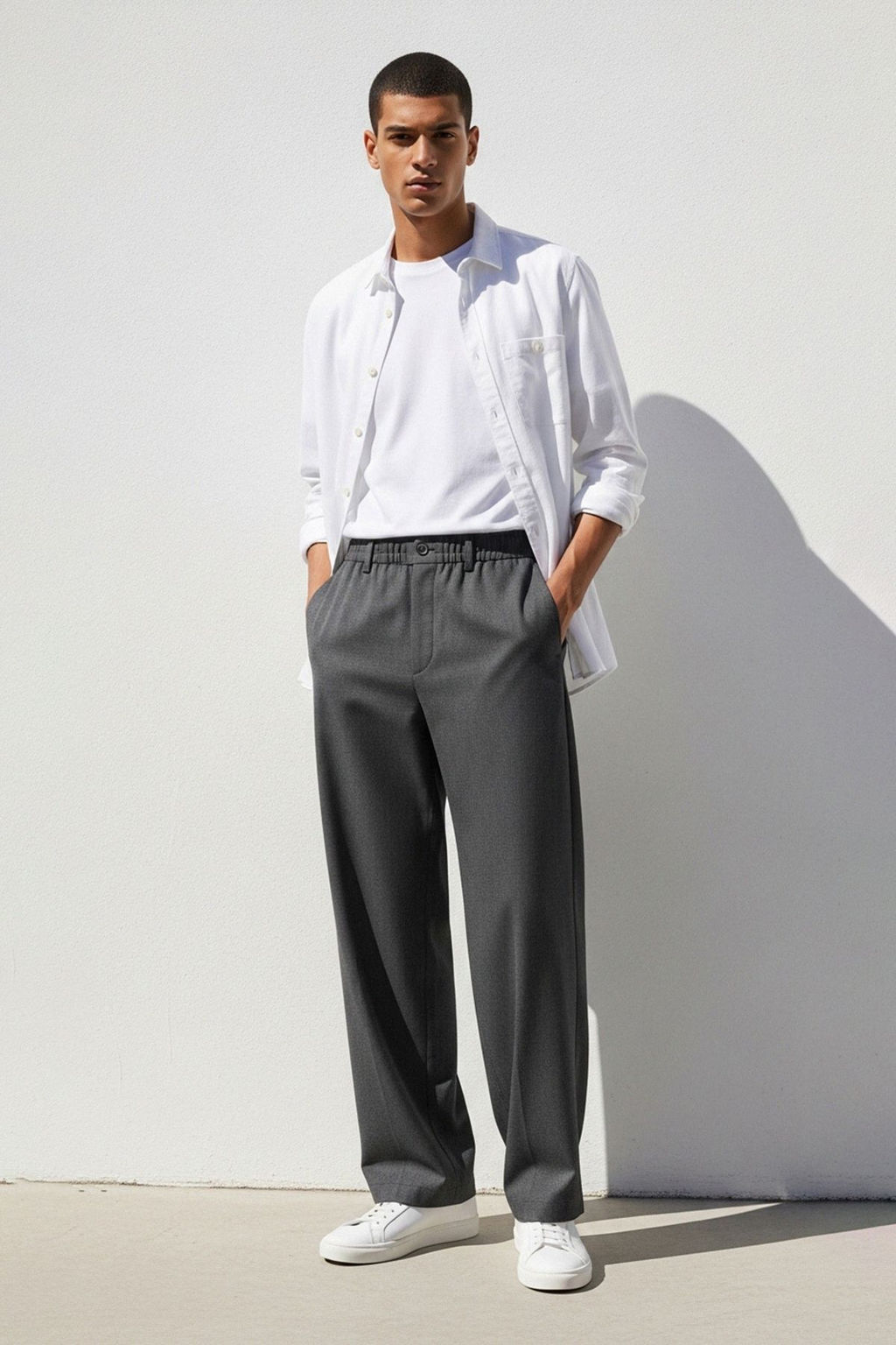 Antrasit Wide Leg Bol Kumas Baggy Pantolon TMNSS23PL00039