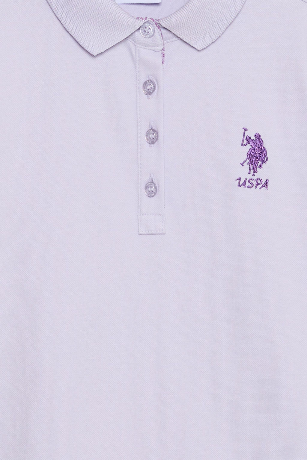 K_z _ocuk Lila Fit Polo Yaka Basic Ti__rt