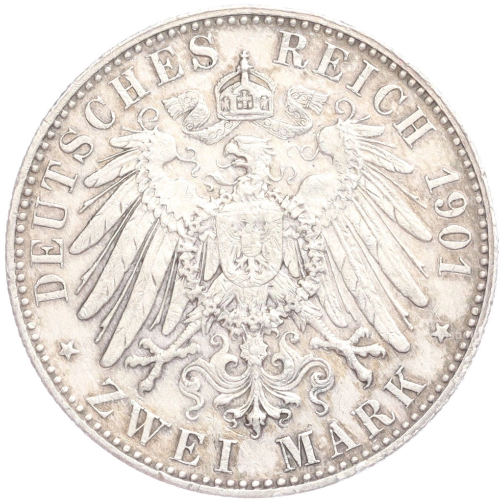 2 марки 1901 года Германия (Пруссия) 200 лет Пруссии