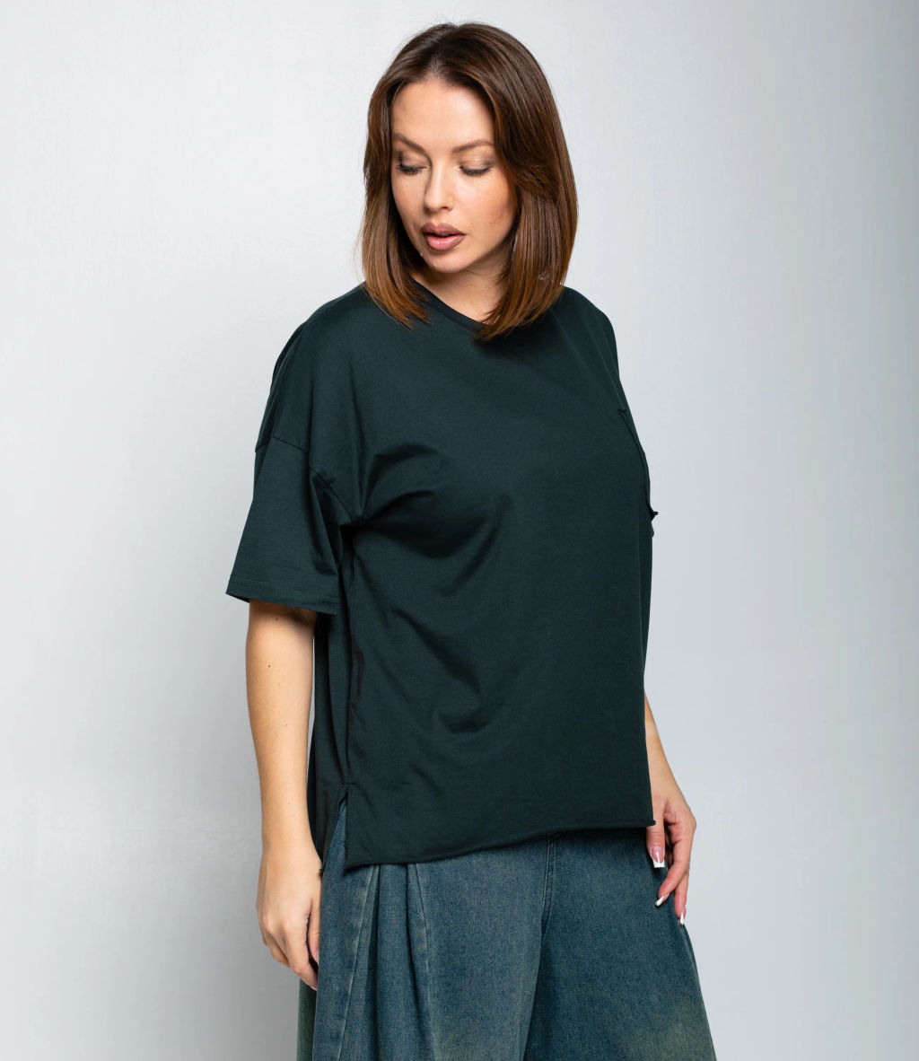 Футболка #КТ1612 (1), изумрудный - Dommod фото 2