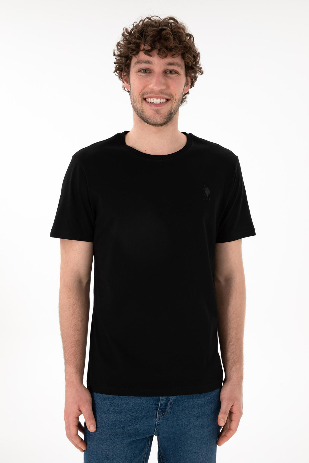 Erkek Regular Fit Bisiklet Yaka Siyah Basic Ti__rt Sepette S_rpriz _ndirim - U.s. polo assn фото 2