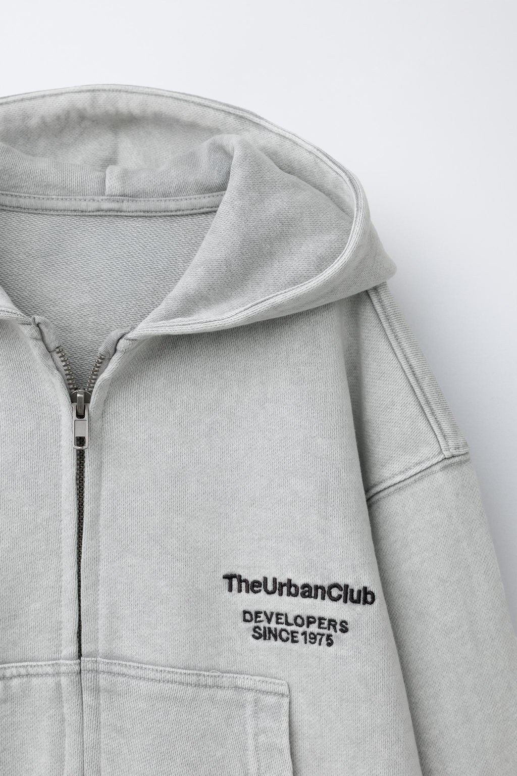 TEXT ZIP-UP HOODIE - Zara фото 3