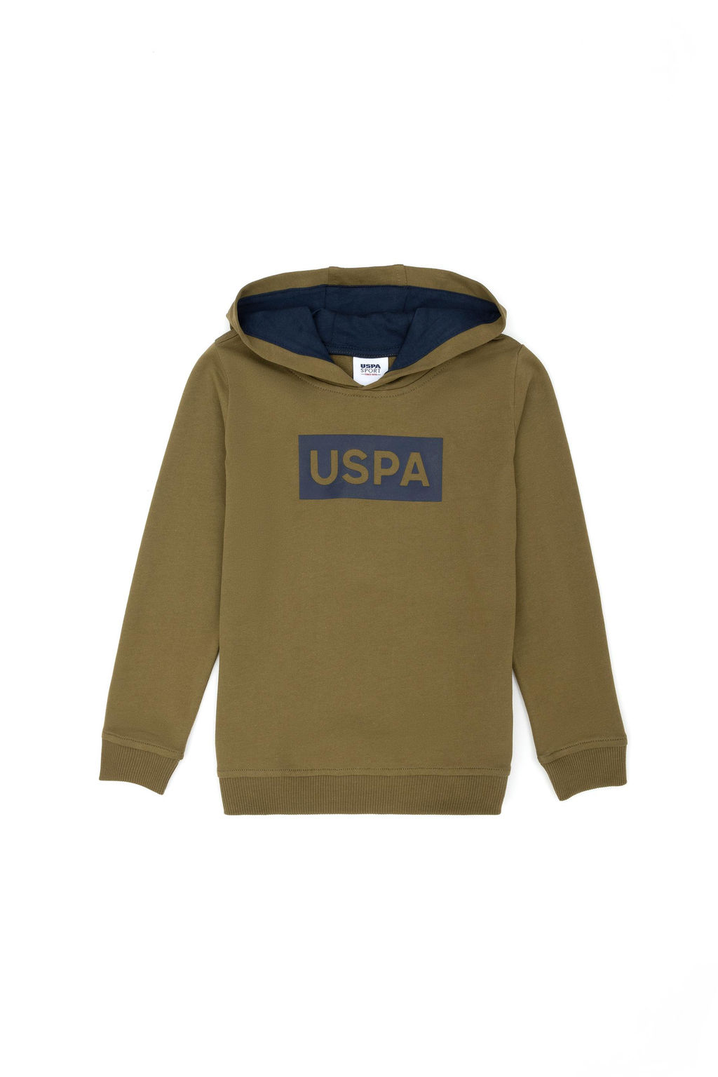 U. S. Polo Assn Детская базовая толстовка цвета хаки с капюшоном - U.s. polo assn фото 7