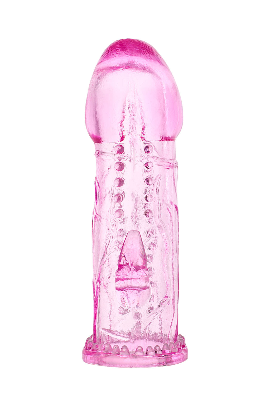 Насадка на пенис с дополнительной стимуляцией A-Toys by TOYFA Ruzy, TPE, розовый, 13,5 см