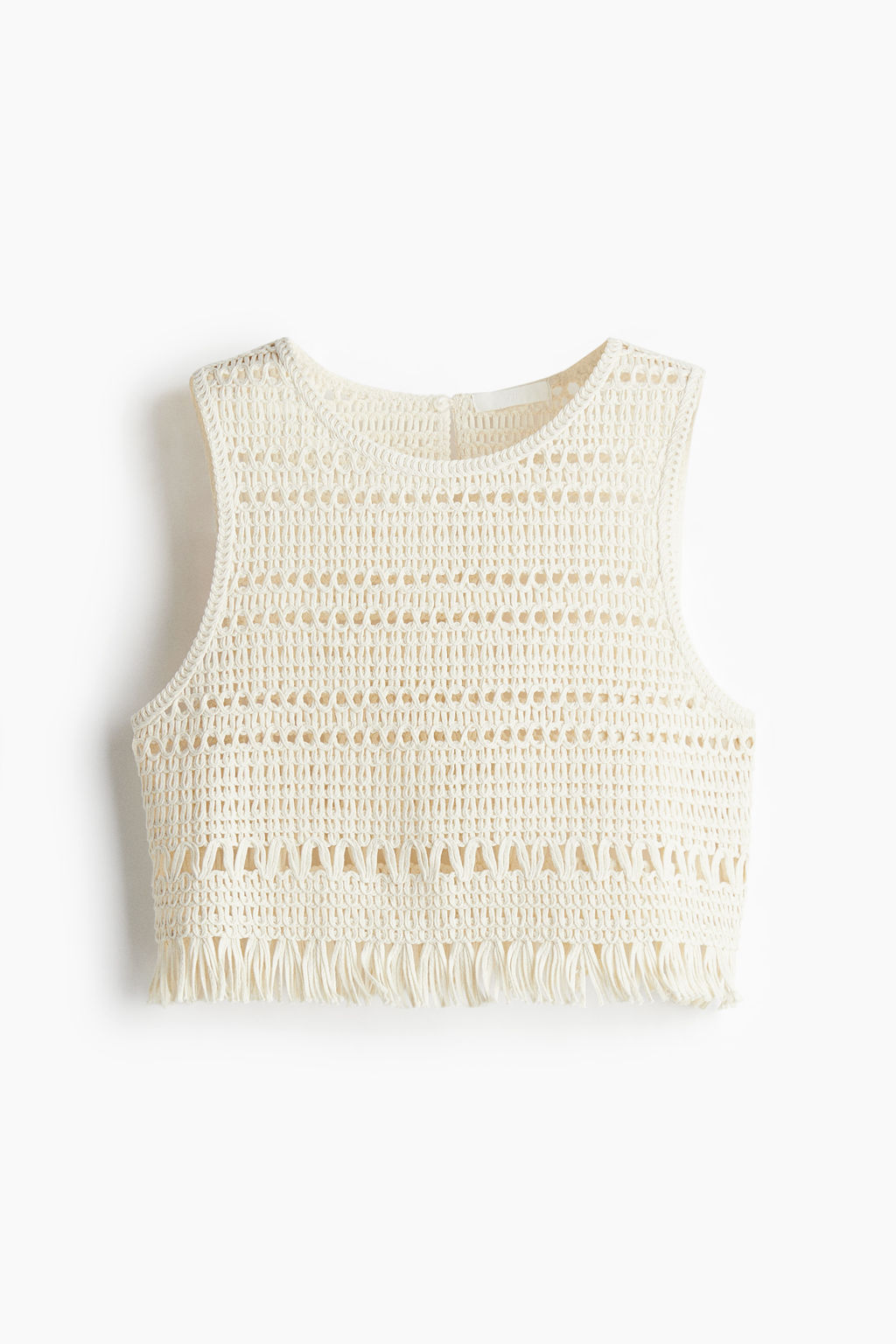 Top sin mangas efecto crochet