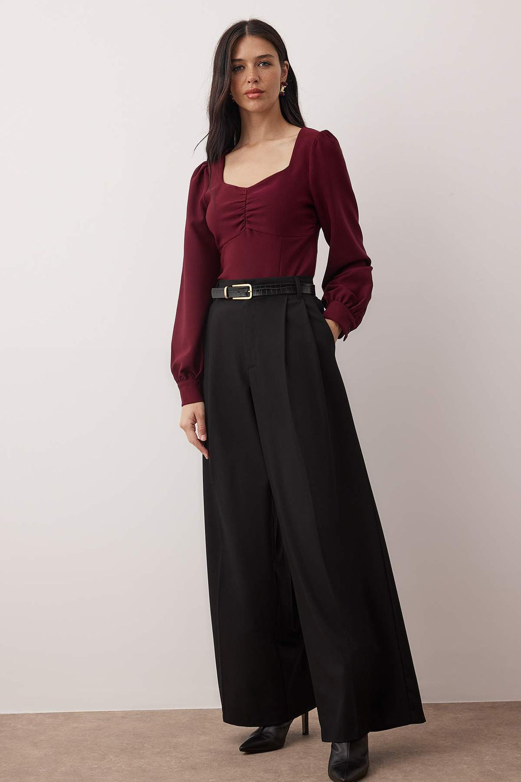 Trendyolmilla Siyah Buzgu Detayl? Dokuma Bluz TWOAW23BZ00633  фото 6