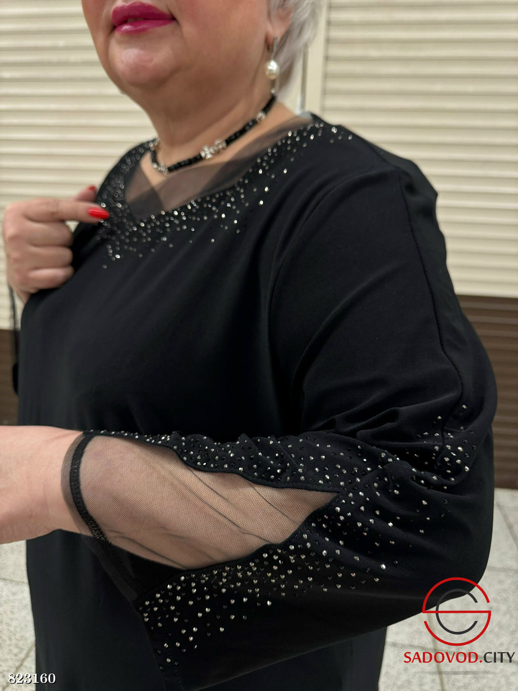 Туника женская со стразами