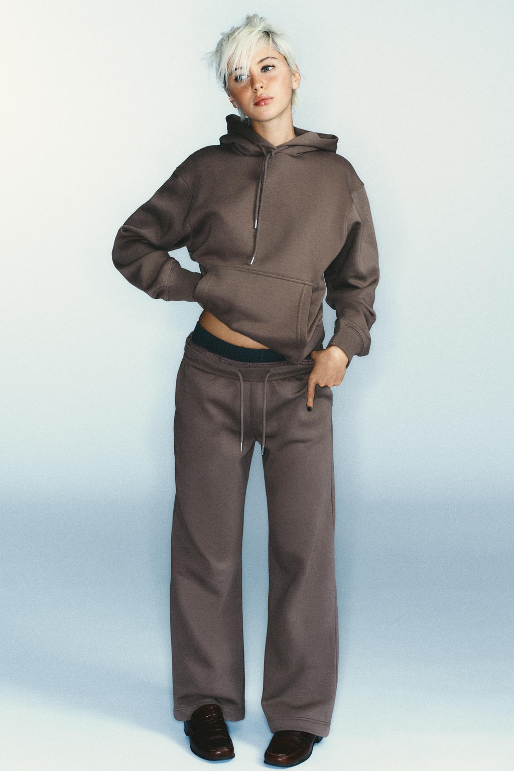WIDE-LEG PLUSH TROUSERS - Zara фото 9