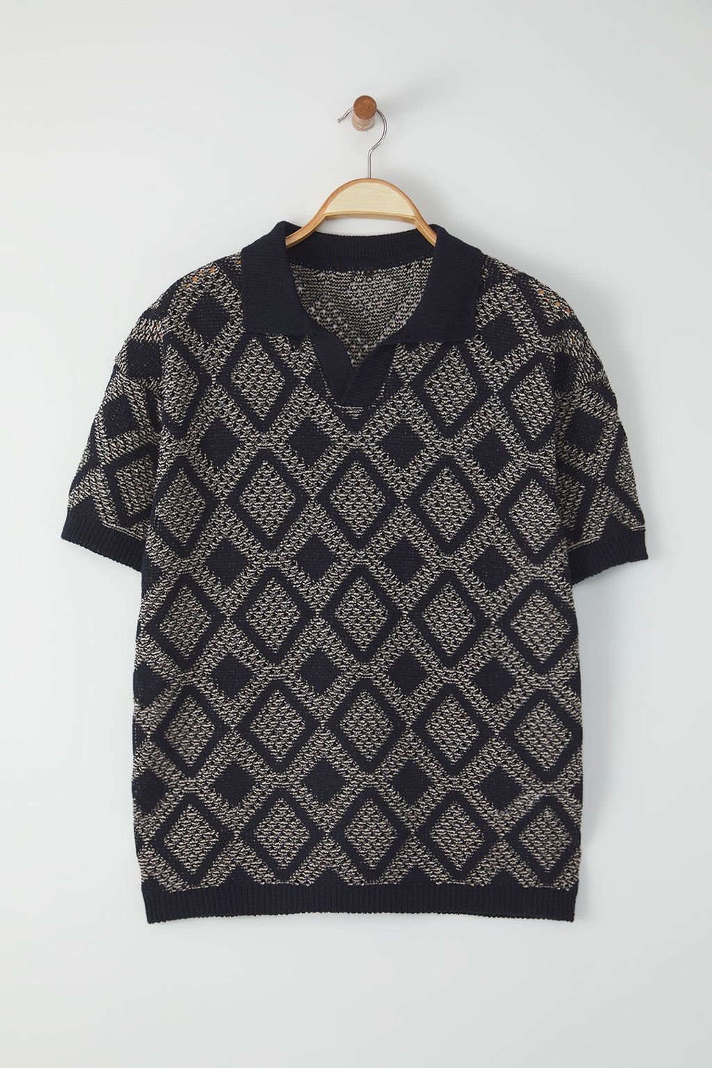 TRENDYOL MAN Lacivert Oversize Fit Ajurlu Polo Yaka Triko Tshirt TMNSS25PO00040 - Trendyolmilla фото 5