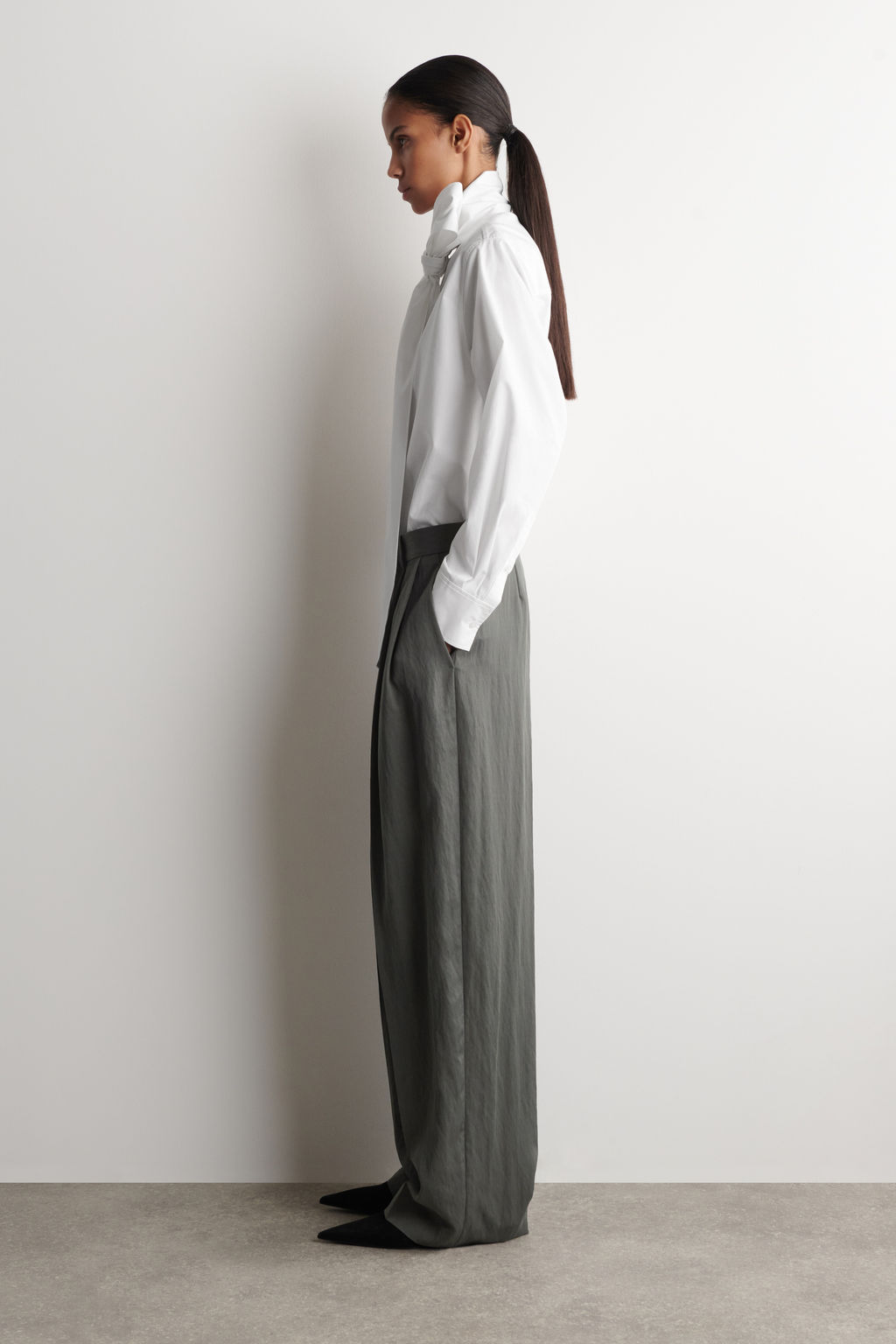 PANTAL?N WIDE LEG FLUIDO RELAXED FIT - H&m фото 5
