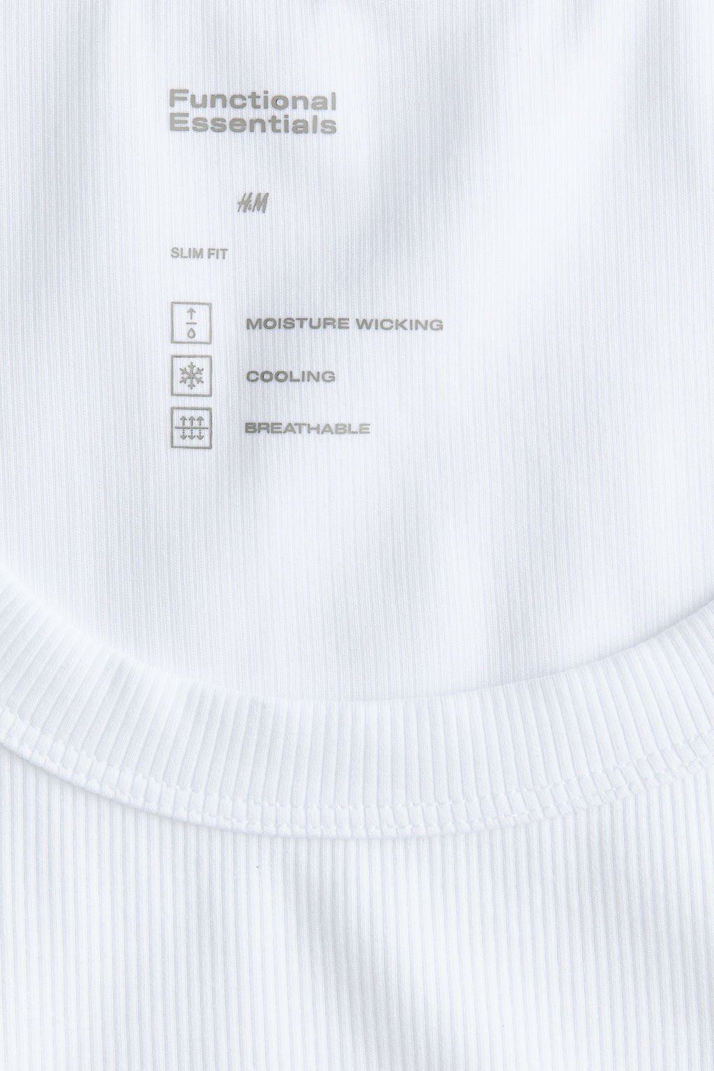 Camiseta sin mangas en canal? Cooling Slim Fit - H&m фото 5