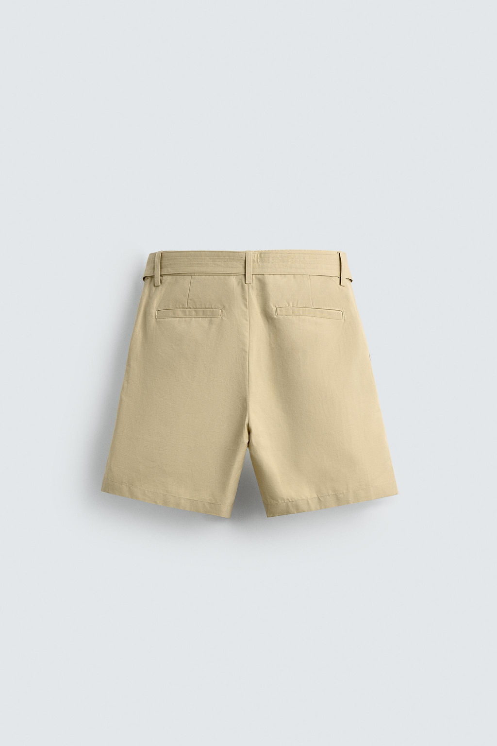 COTTON-LINEN BERMUDA SHORTS WITH BELT - Zara фото 16