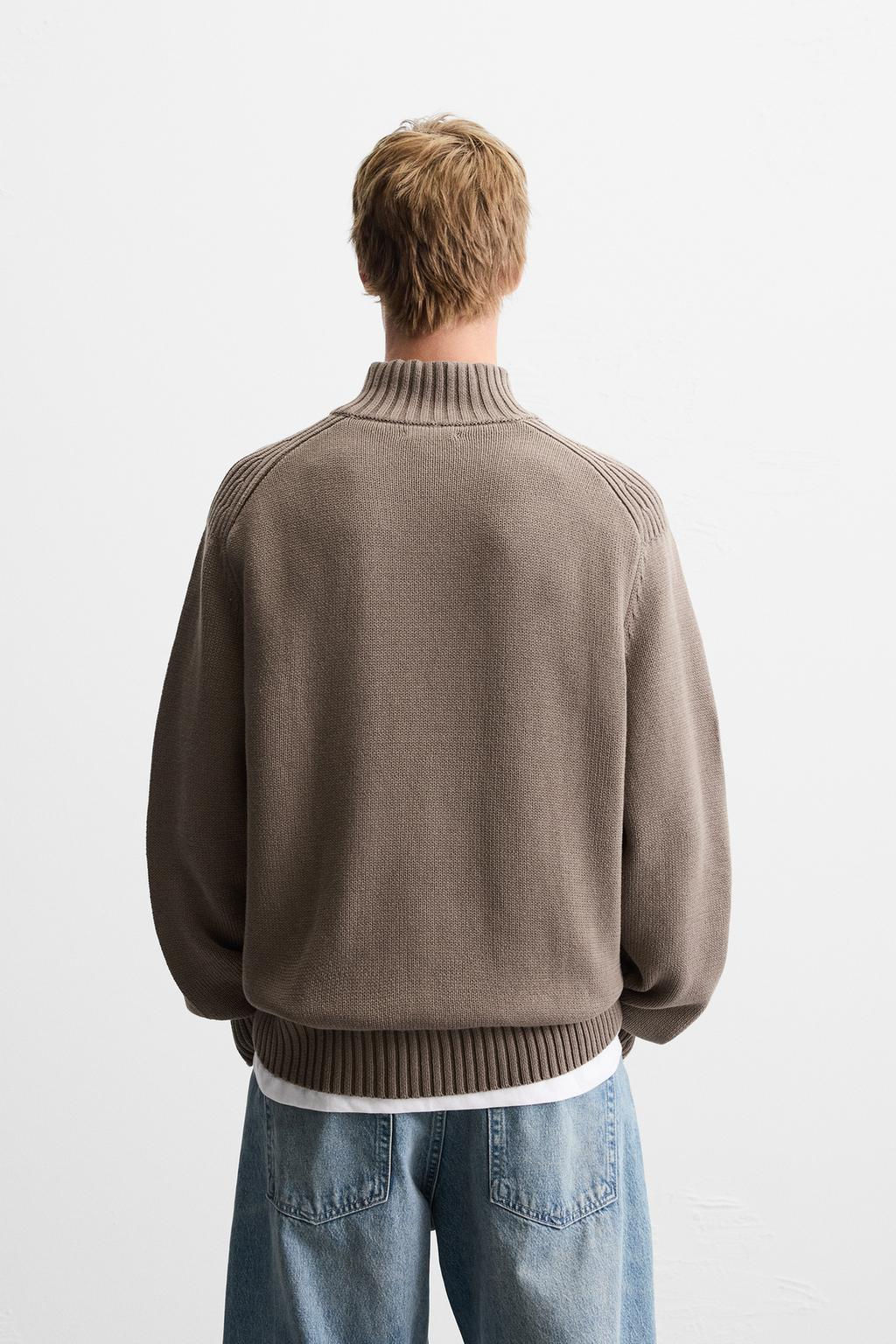 HIGH NECK QUARTER-ZIP SWEATER - Zara фото 20