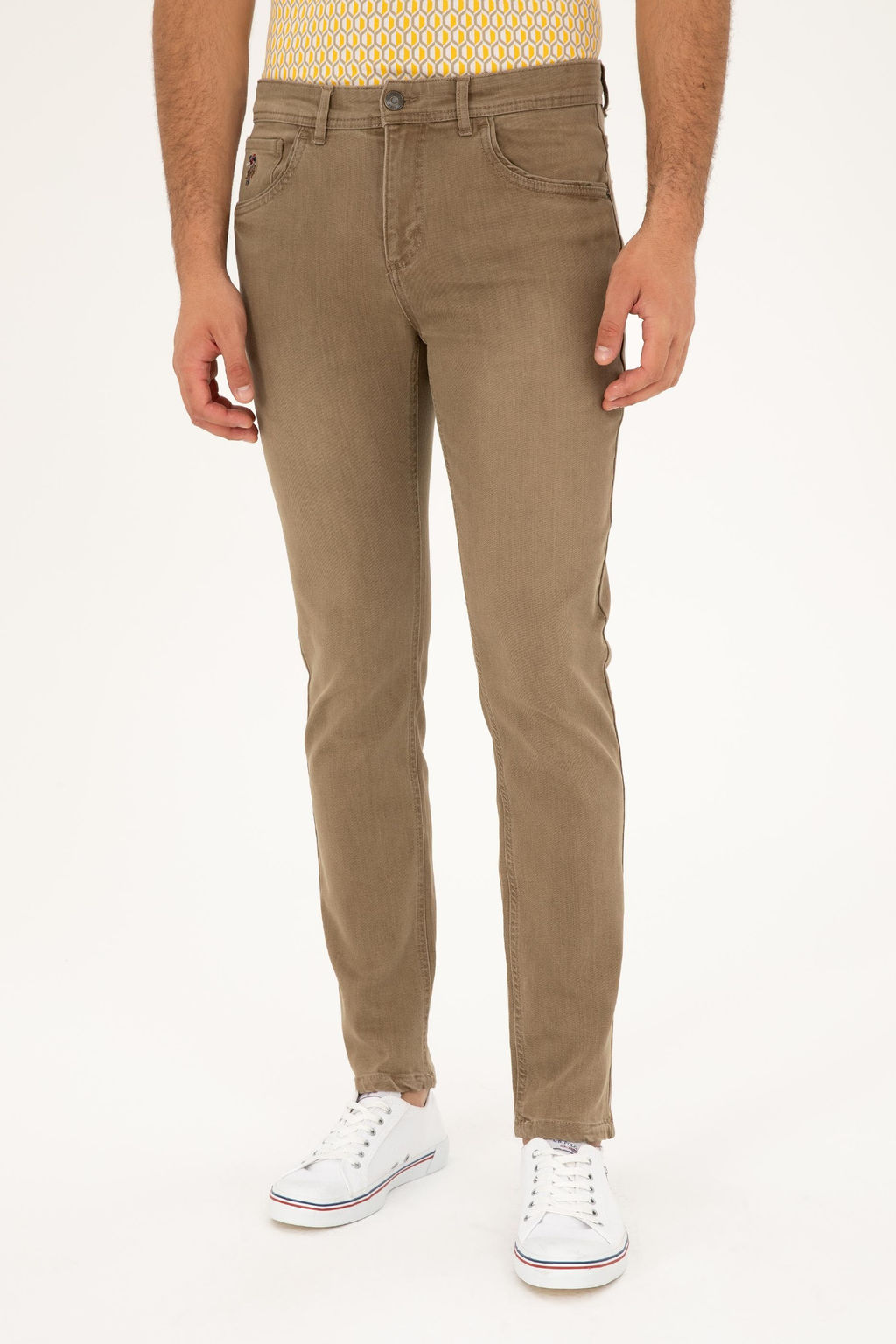 U. S. Polo Assn / Мужские джинсовые брюки светло-хаки - U.s. polo assn фото 2