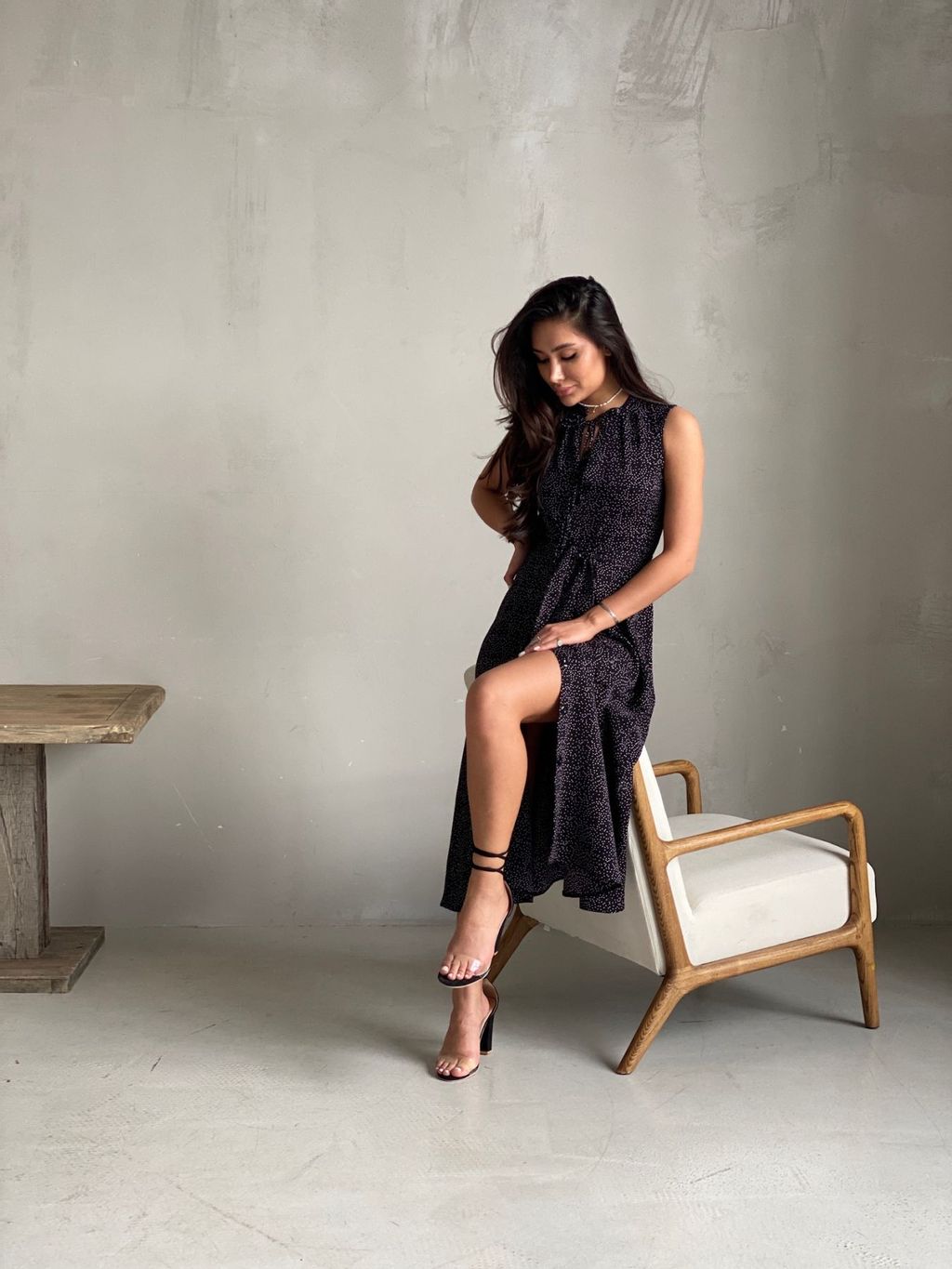 Платье, как из к/ф Красотка, чёрное в горошек - Martichelli фото 3