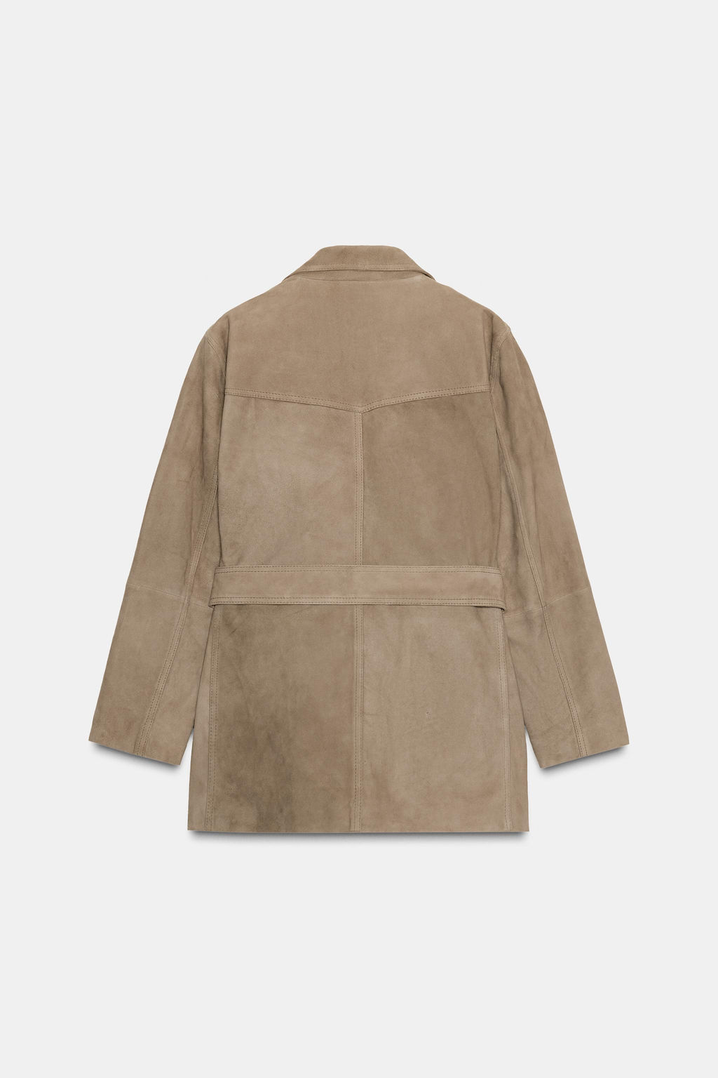 100% LEATHER JACKET WITH BELT - Zara фото 9