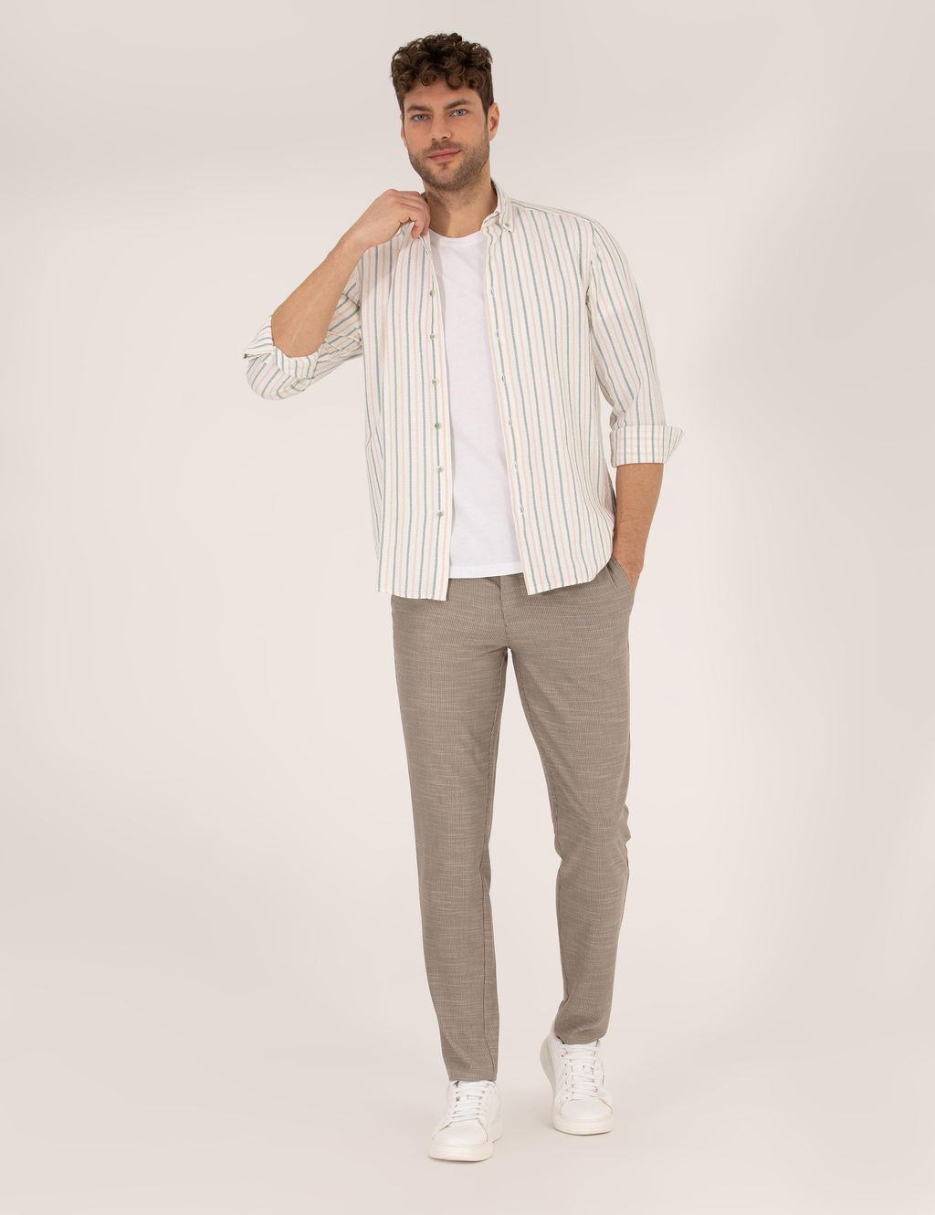 A__k Kahverengi Ex. Slim Fit Kuma_ Pantolon - Pierre cardin фото 3