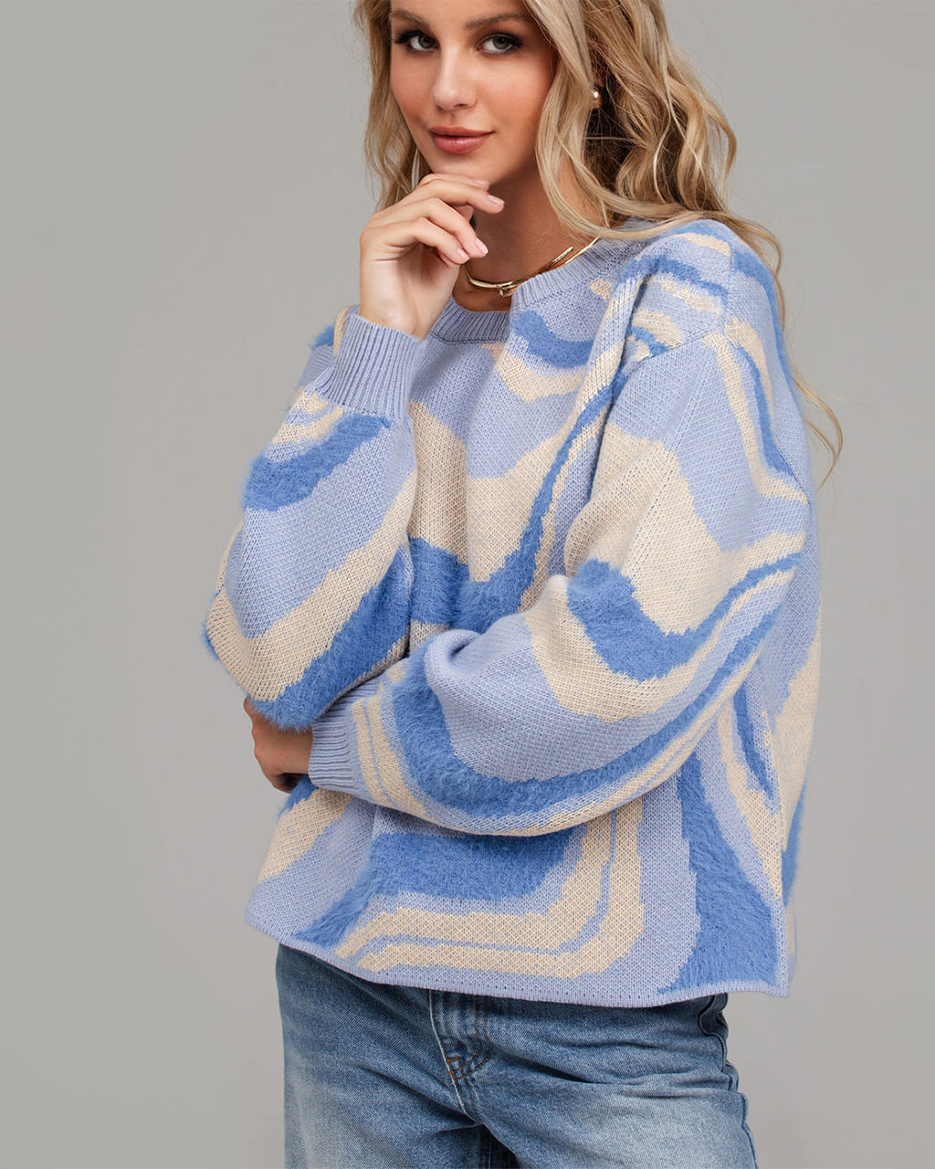 Вязаный трикотажный джемпер ,в составе ШЕРСТЬ - Sahar art lab фото 7