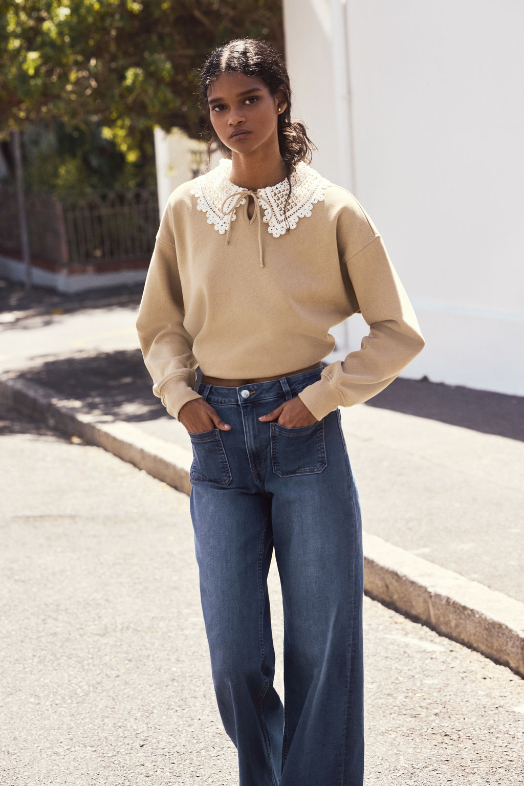 Wide High Waist Jeans - H&m фото 8