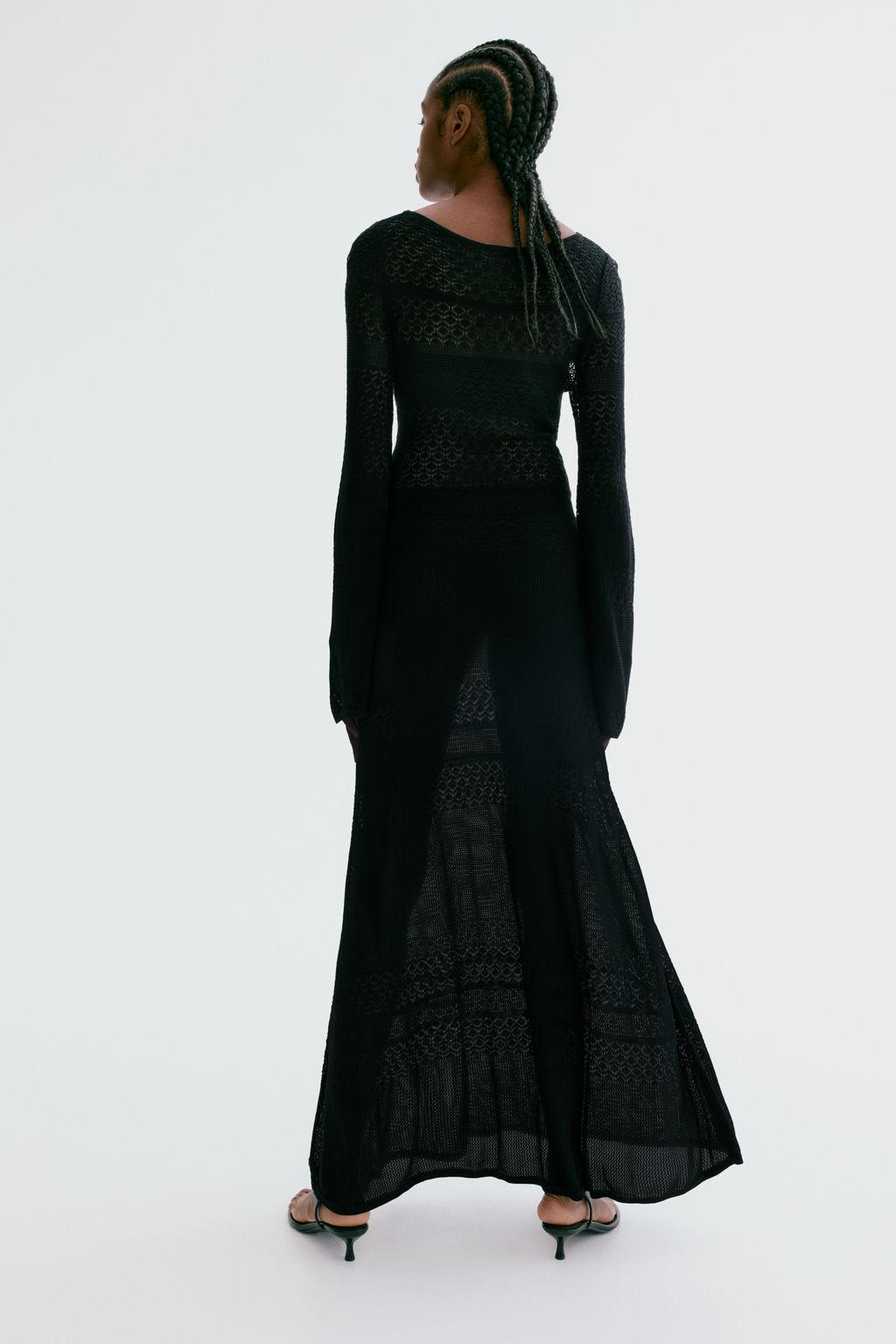 Maxivestido en punto pointelle - H&m фото 7