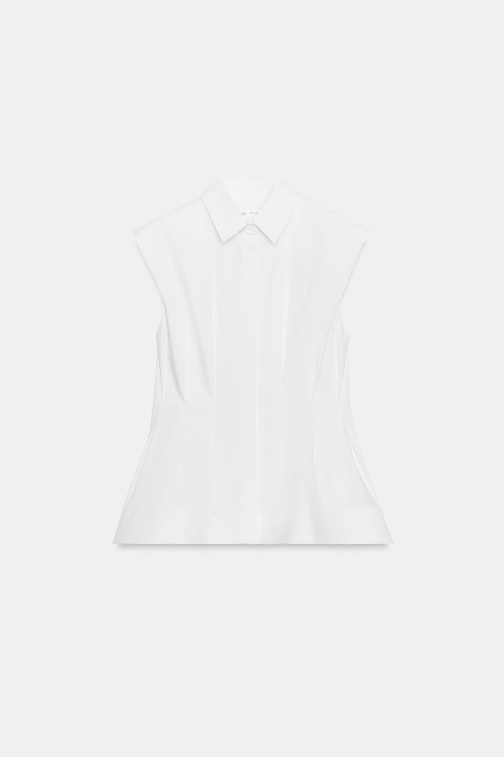 CAMISA PLIEGUES MANGA SISA ZW COLLECTION / Blanco