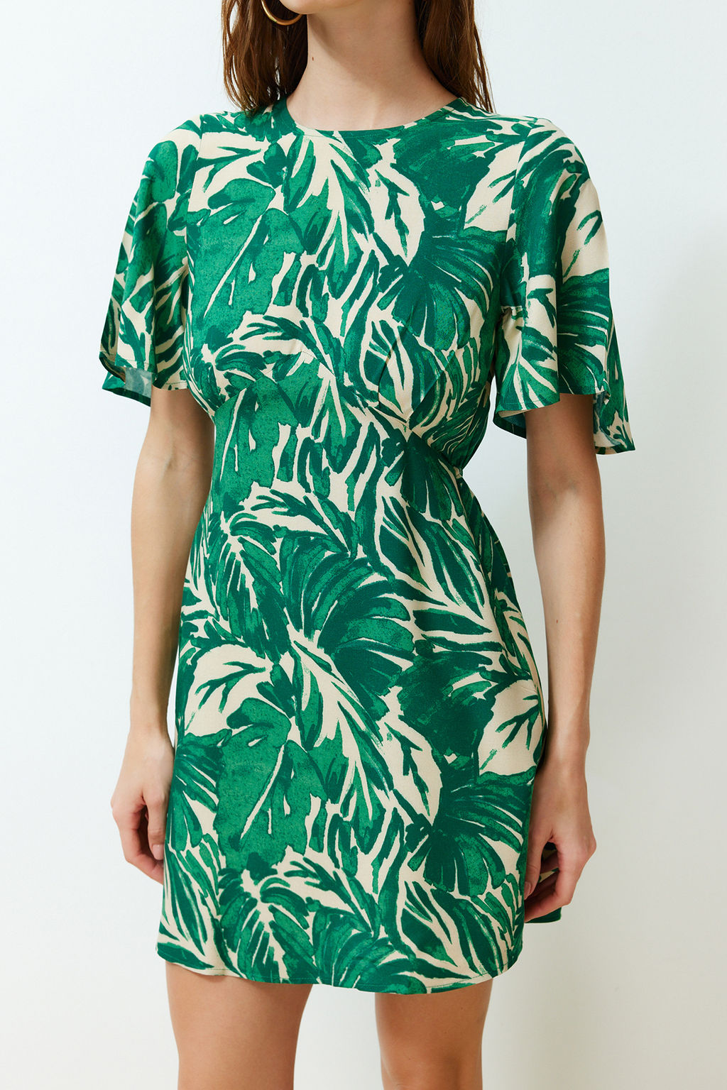 TRENDYOLMILLA Pembe Cicekli A Kesim Viskon Mini Dokuma Elbise TWOSS24EL00632 фото 4